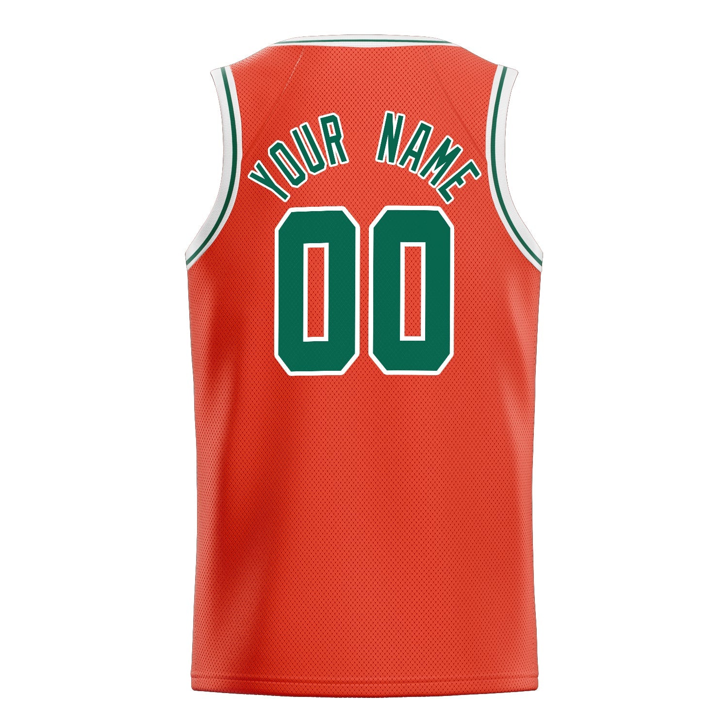 Custom Orange Kelly-Green Solid-Color Basketball Jersey
