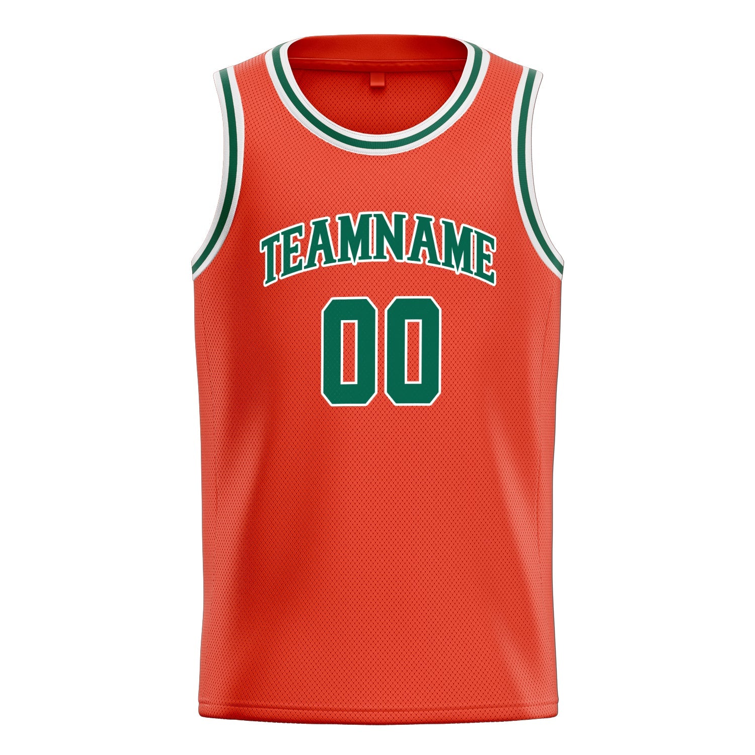 Custom Orange Kelly-Green Solid-Color Basketball Jersey