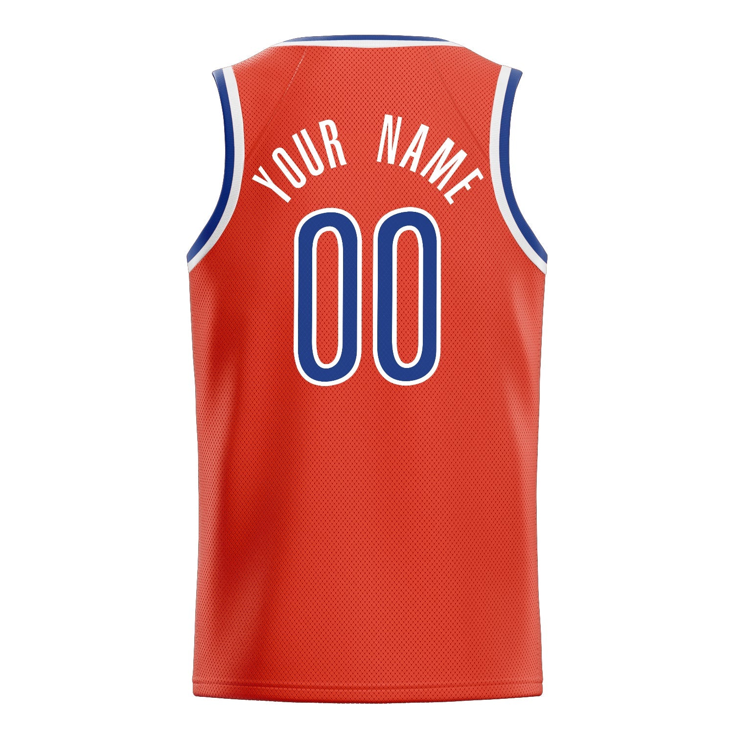 Custom Orange Royal Solid-Color Basketball Jersey