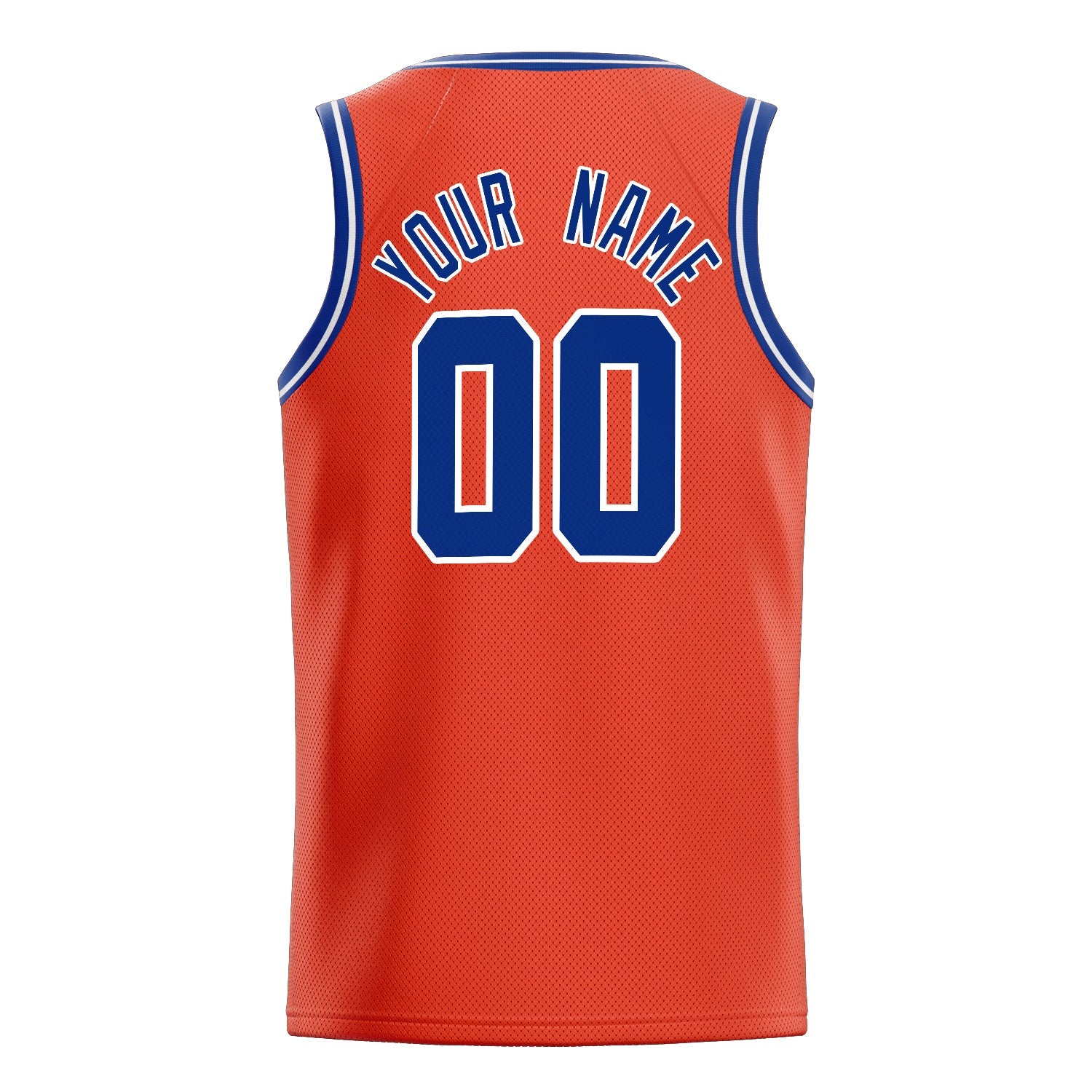 Custom Orange Royal Solid-Color Basketball Jersey