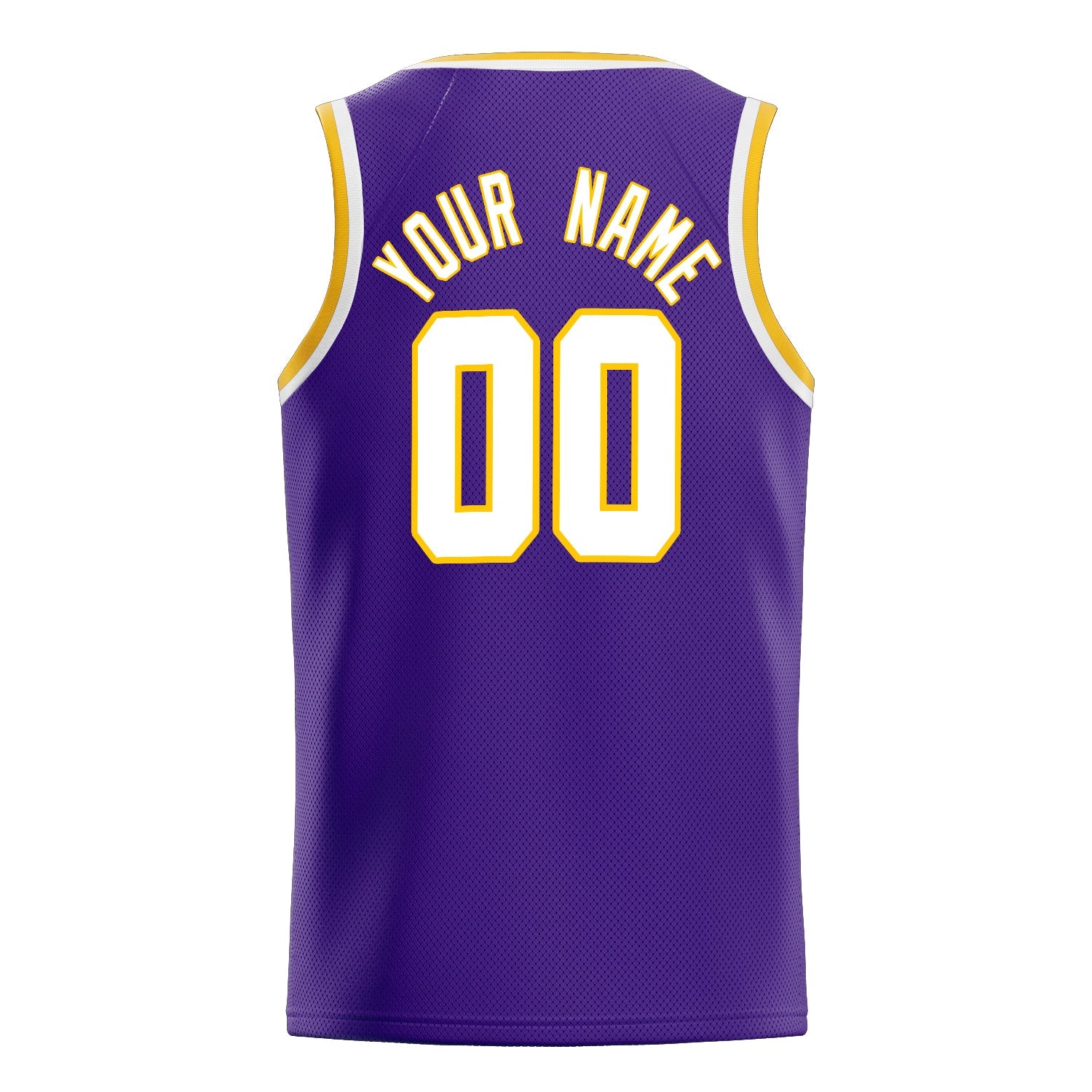 Custom Purple White White-Pinstripe Basketball Jersey