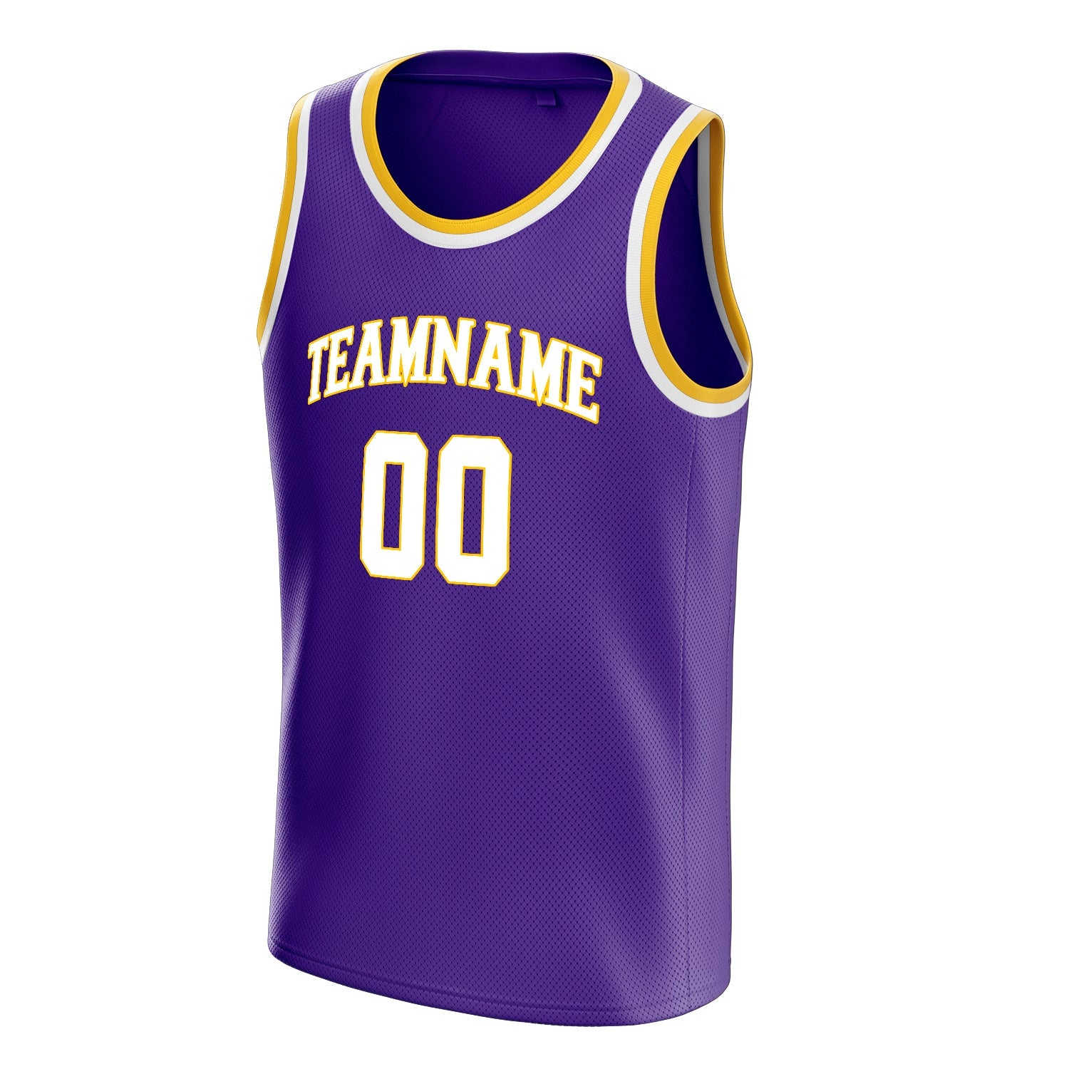 Custom Purple White White-Pinstripe Basketball Jersey