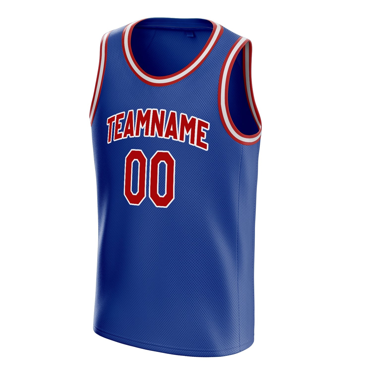 Custom Royal Red Solid-Color Basketball Jersey