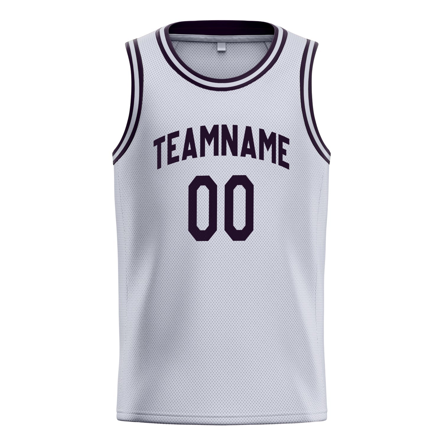 Custom White Black Solid-Color Basketball Jersey