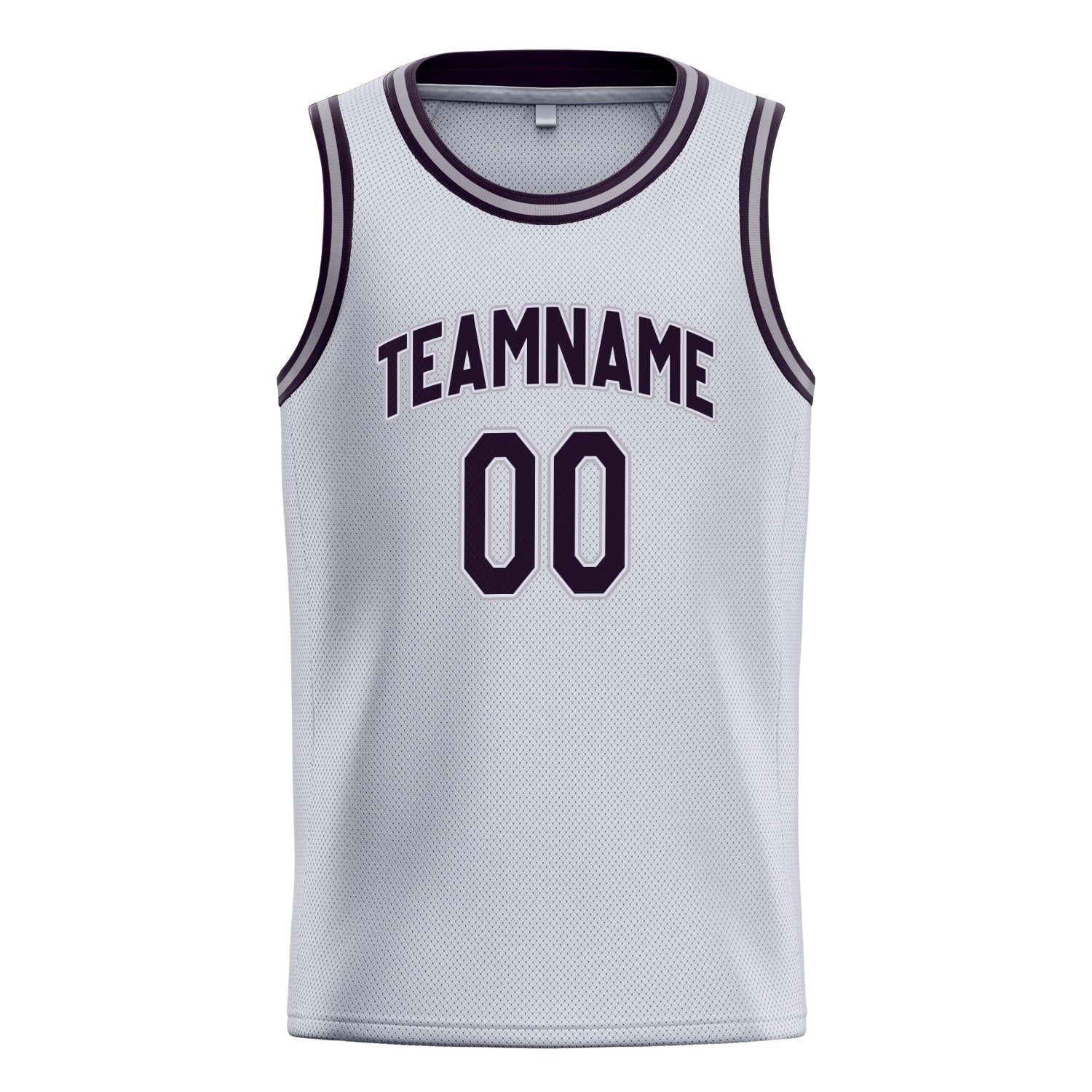 Custom White Black Solid-Color Basketball Jersey