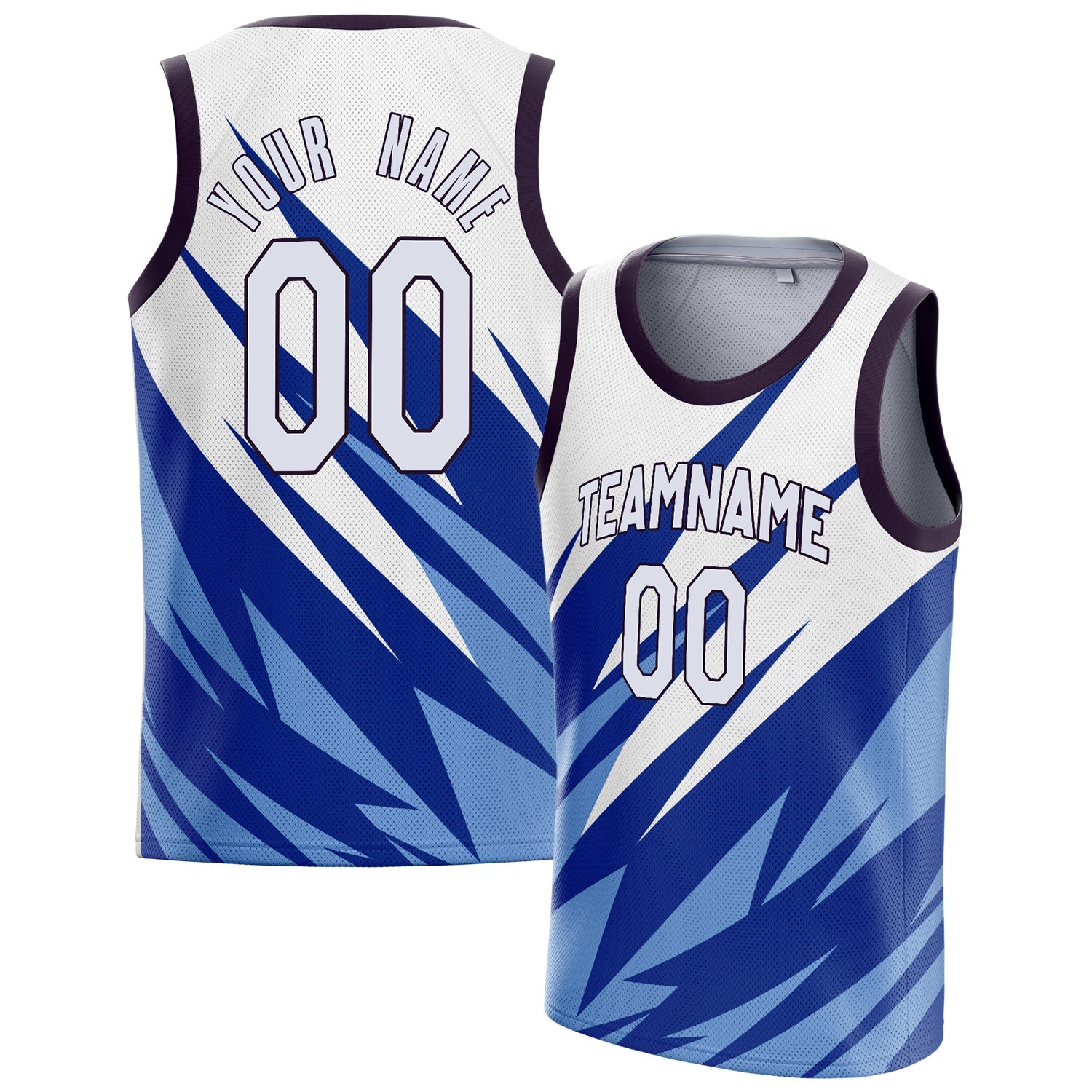 Custom White Black Sublimation Basketball Jersey