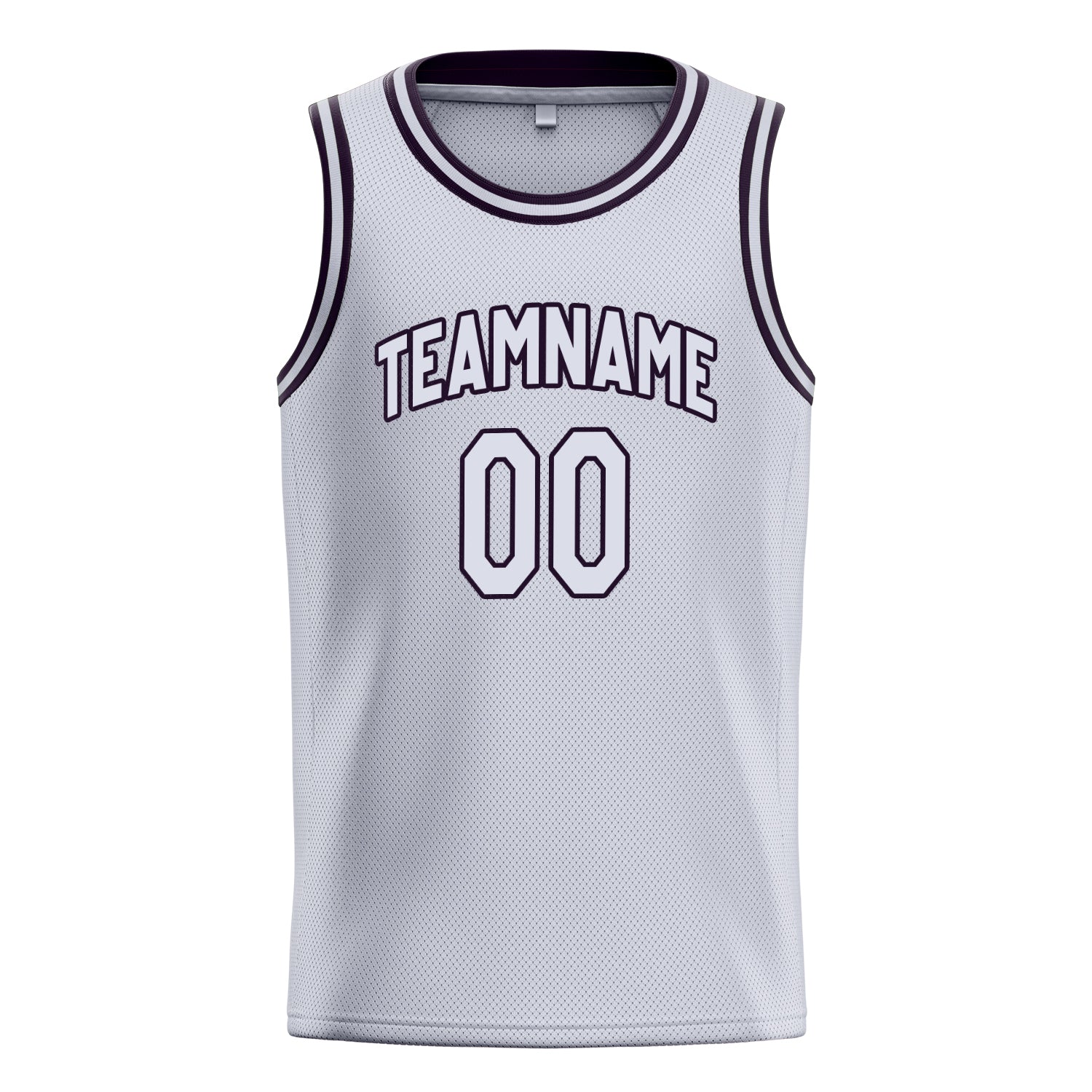 Custom White Black Solid-Color Basketball Jersey