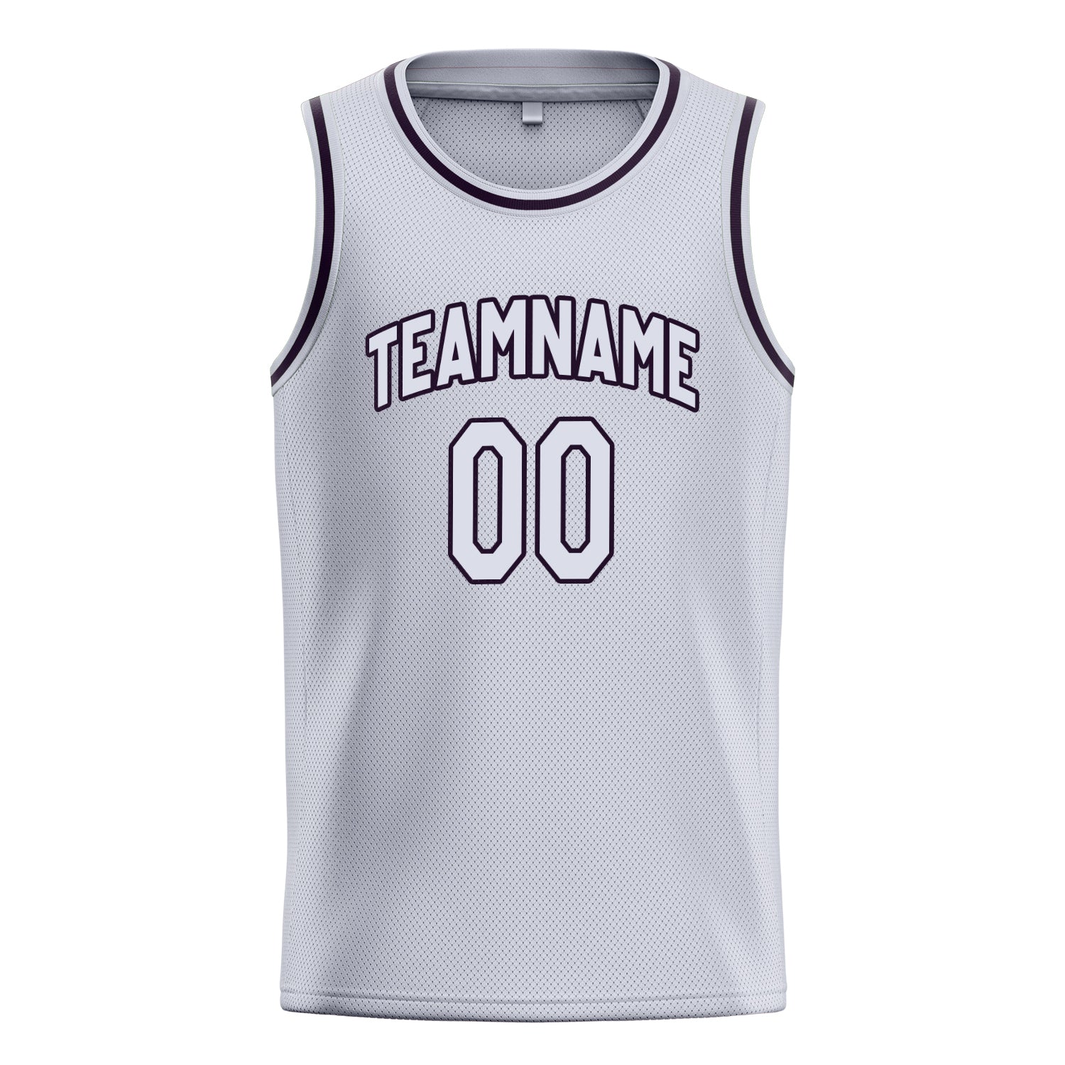 Custom White Black Solid-Color Basketball Jersey