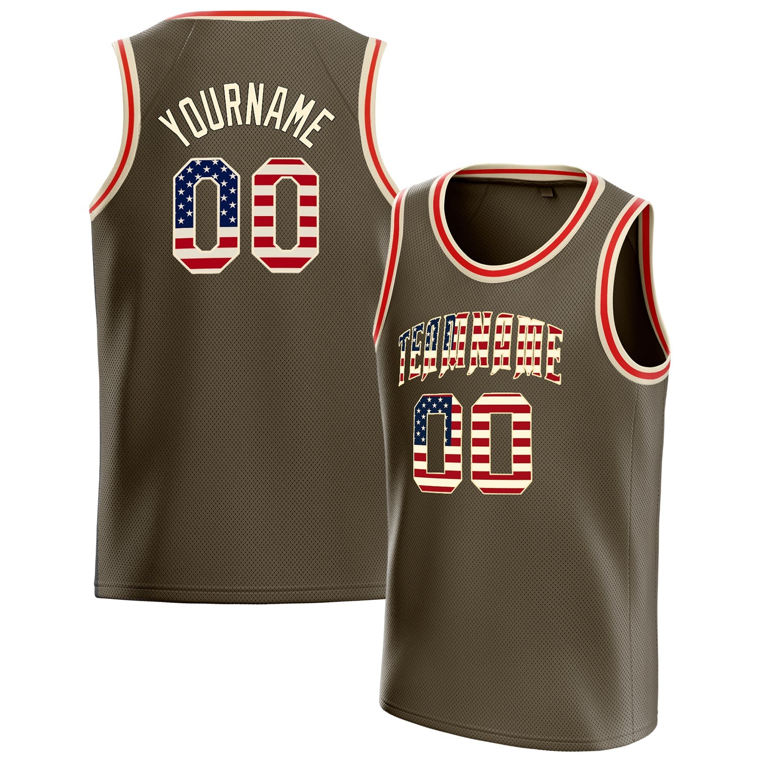 Custom Olive Cream Solid-Color Basketball Jersey