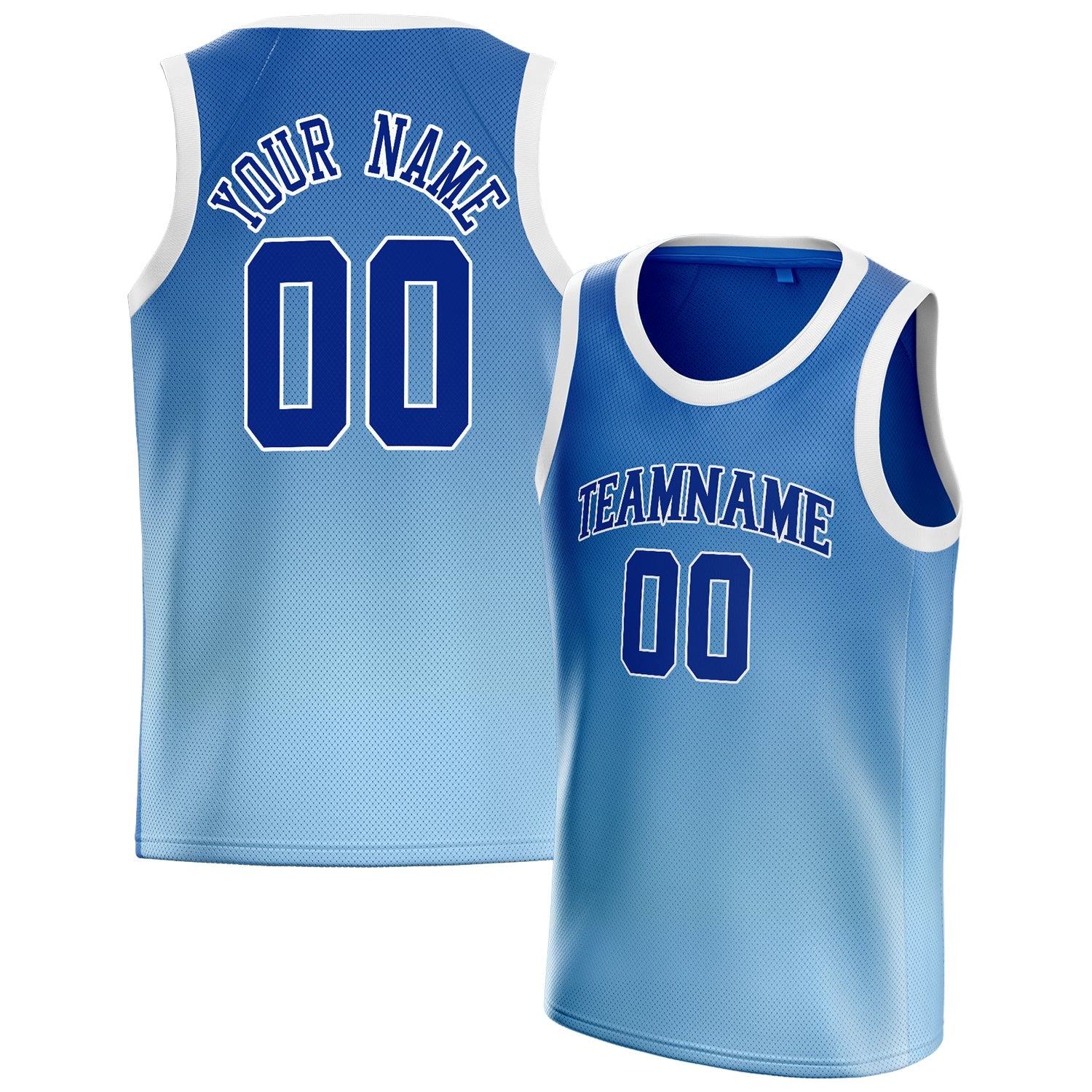 Custom Blue Navy Fade Basketball Jersey