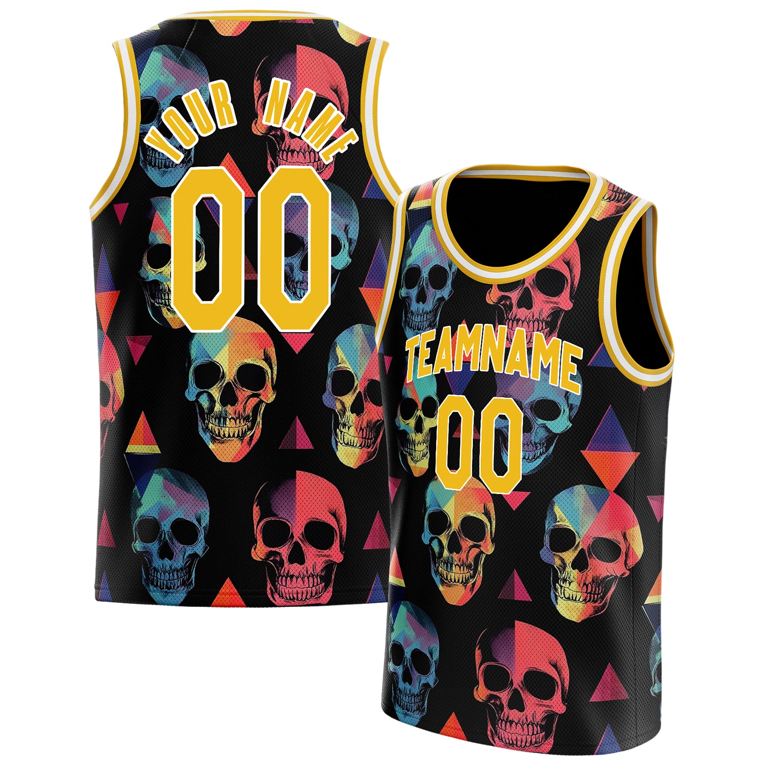 Custom Red Skull Basketball Jersey BS01240816SK004