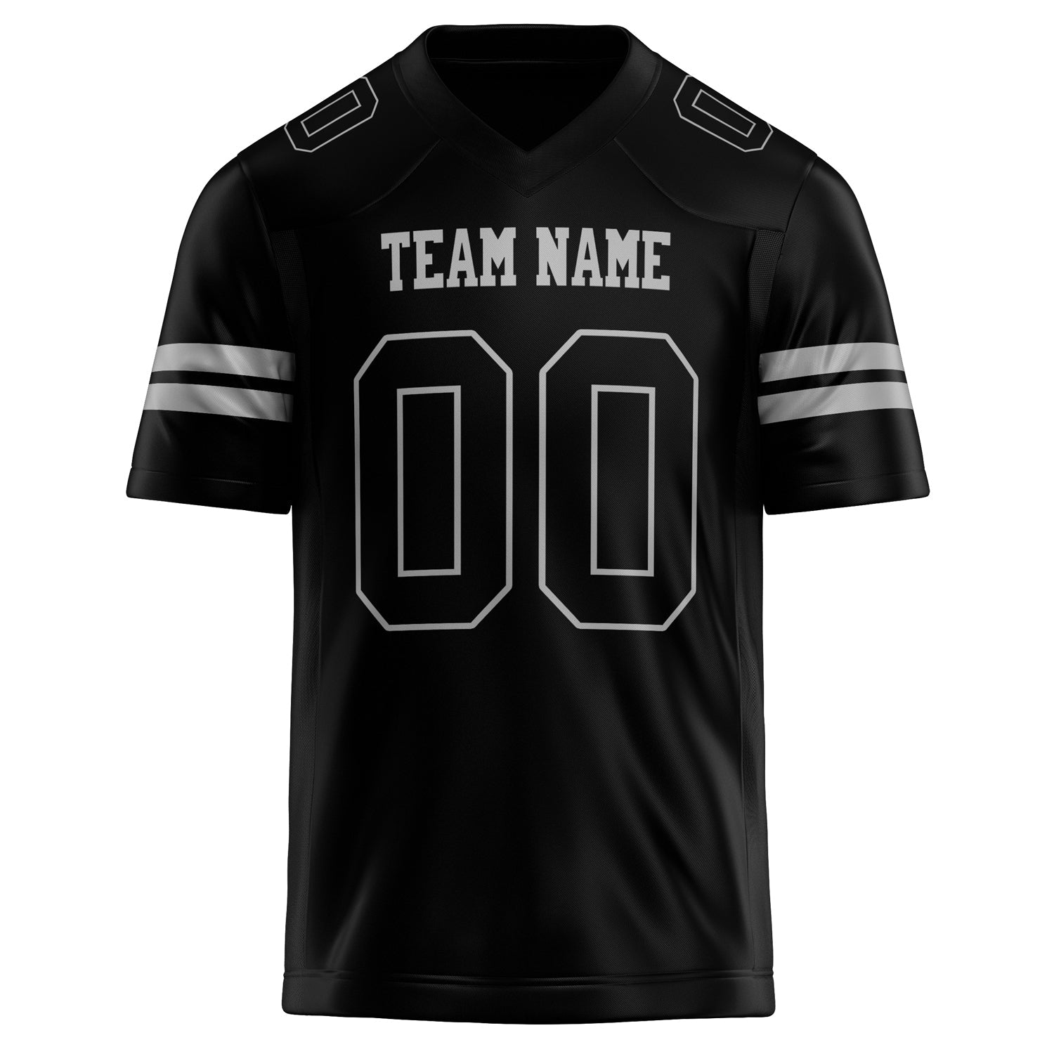 Custom Black gray Solid Colour Football Jersey