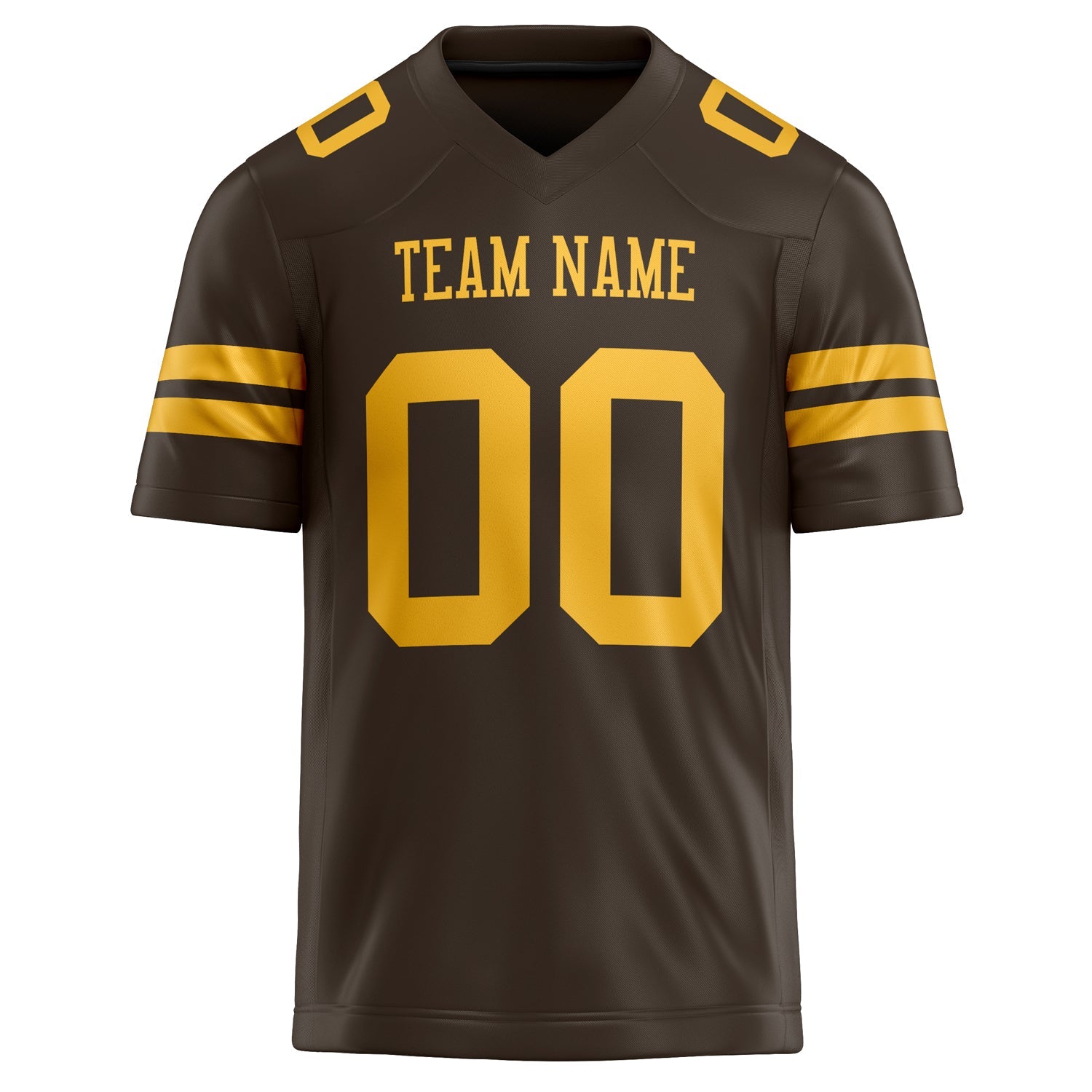 Custom  gold Solid Colour Football Jersey