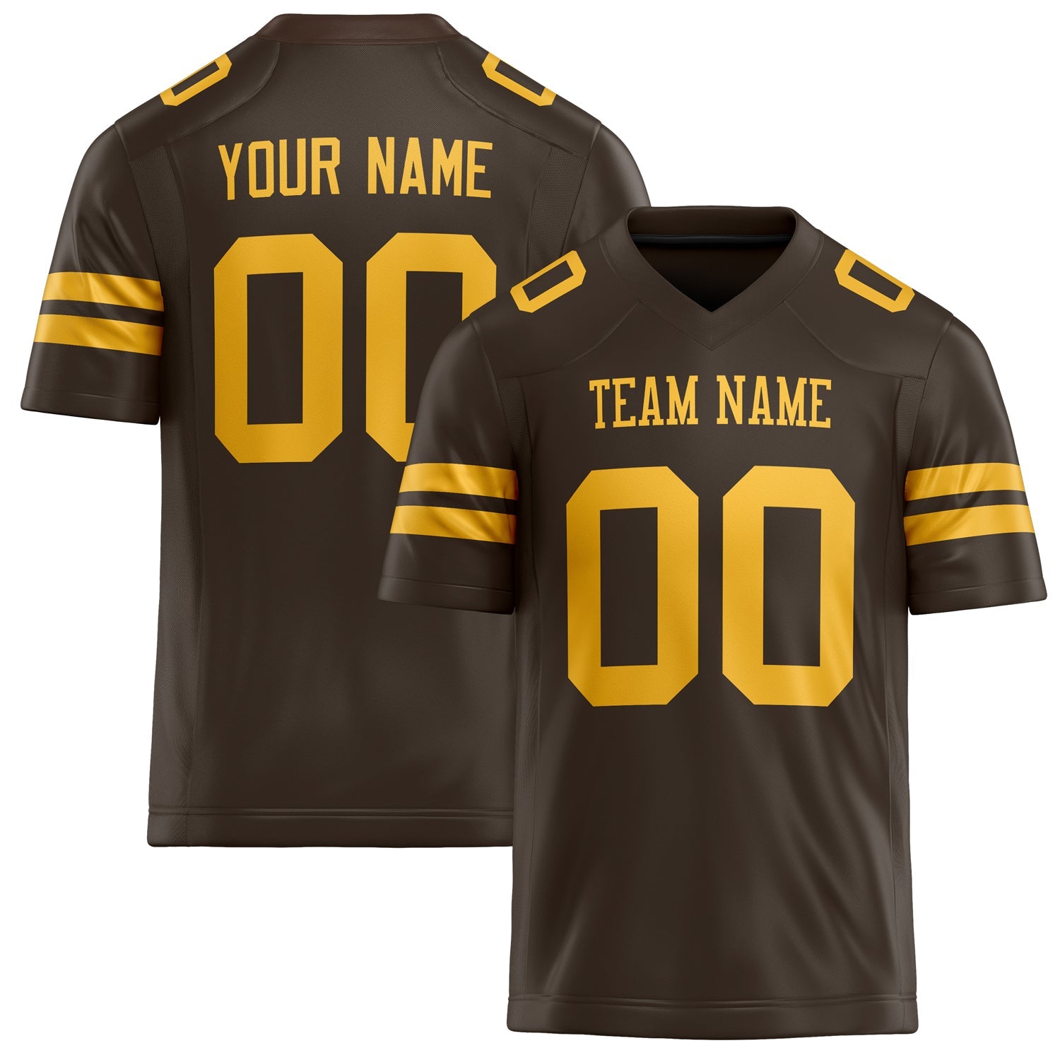 Custom  gold Solid Colour Football Jersey FT02240730BR043