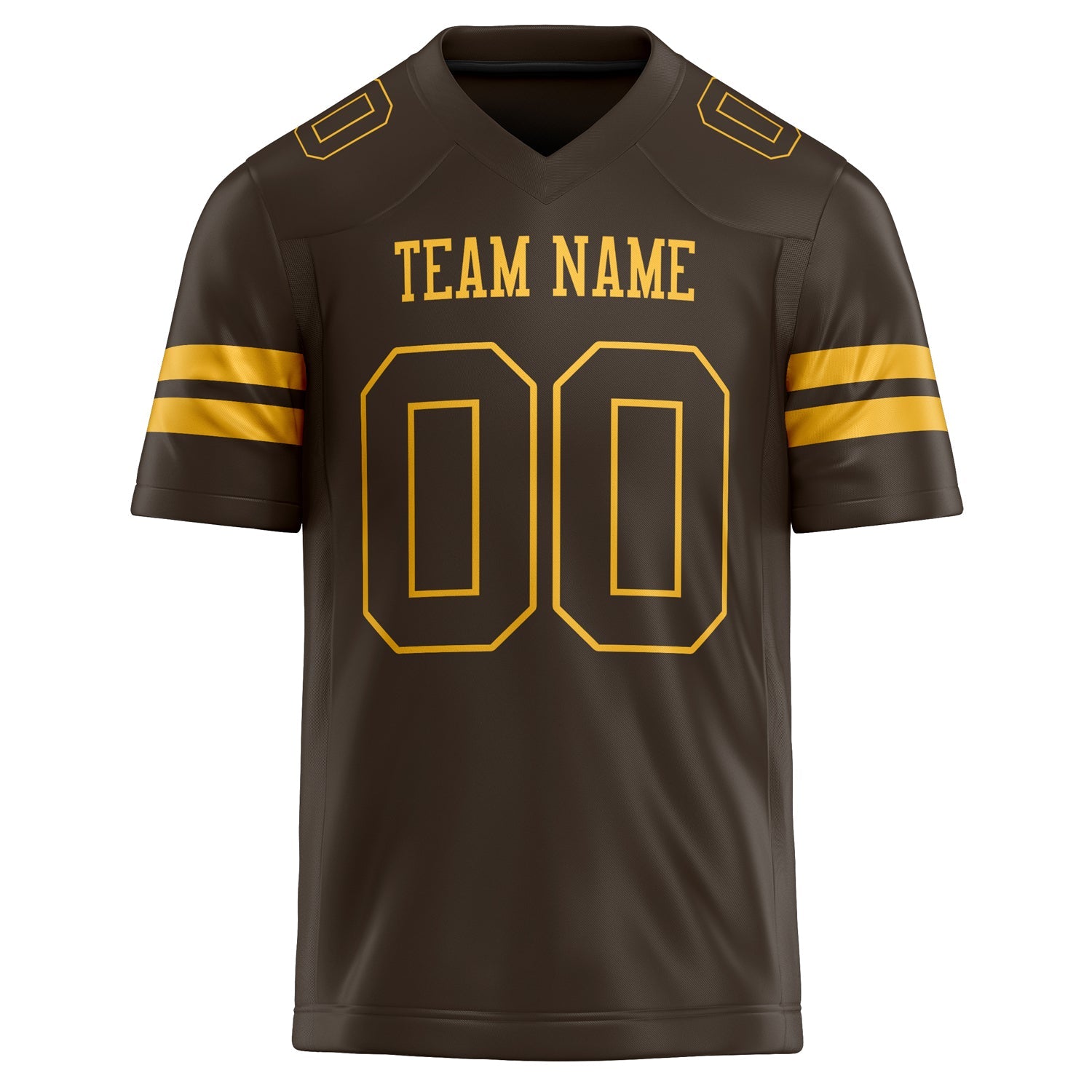 Custom  gold Solid Colour Football Jersey
