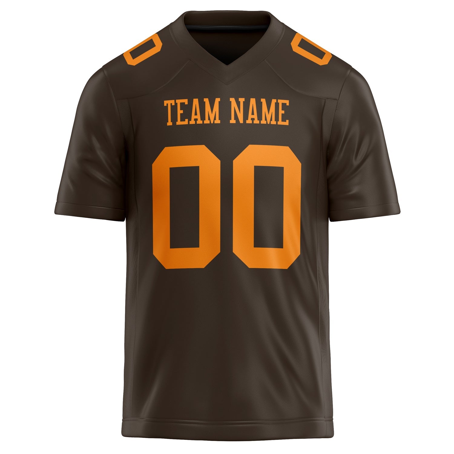 Custom  orange Solid Colour Football Jersey