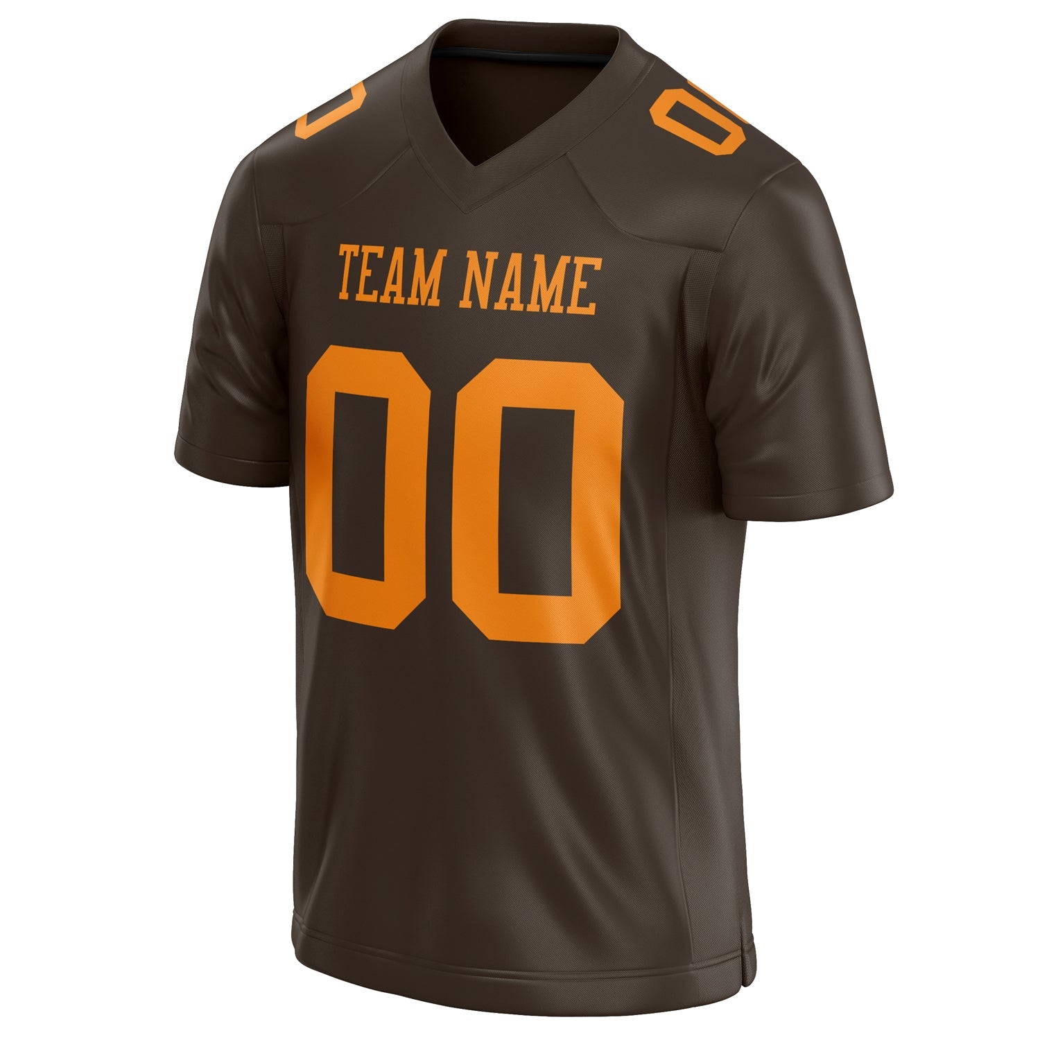 Custom  orange Solid Colour Football Jersey
