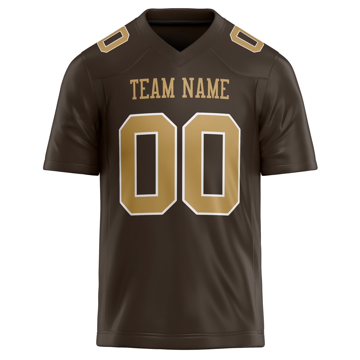 Custom  brown Solid Colour Football Jersey