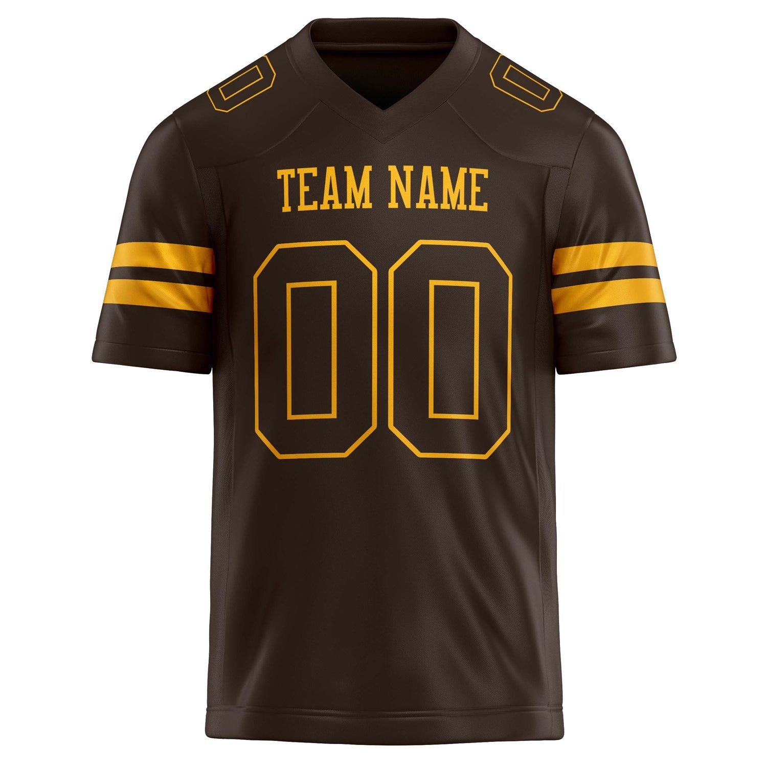 Custom  gold Solid Colour Football Jersey