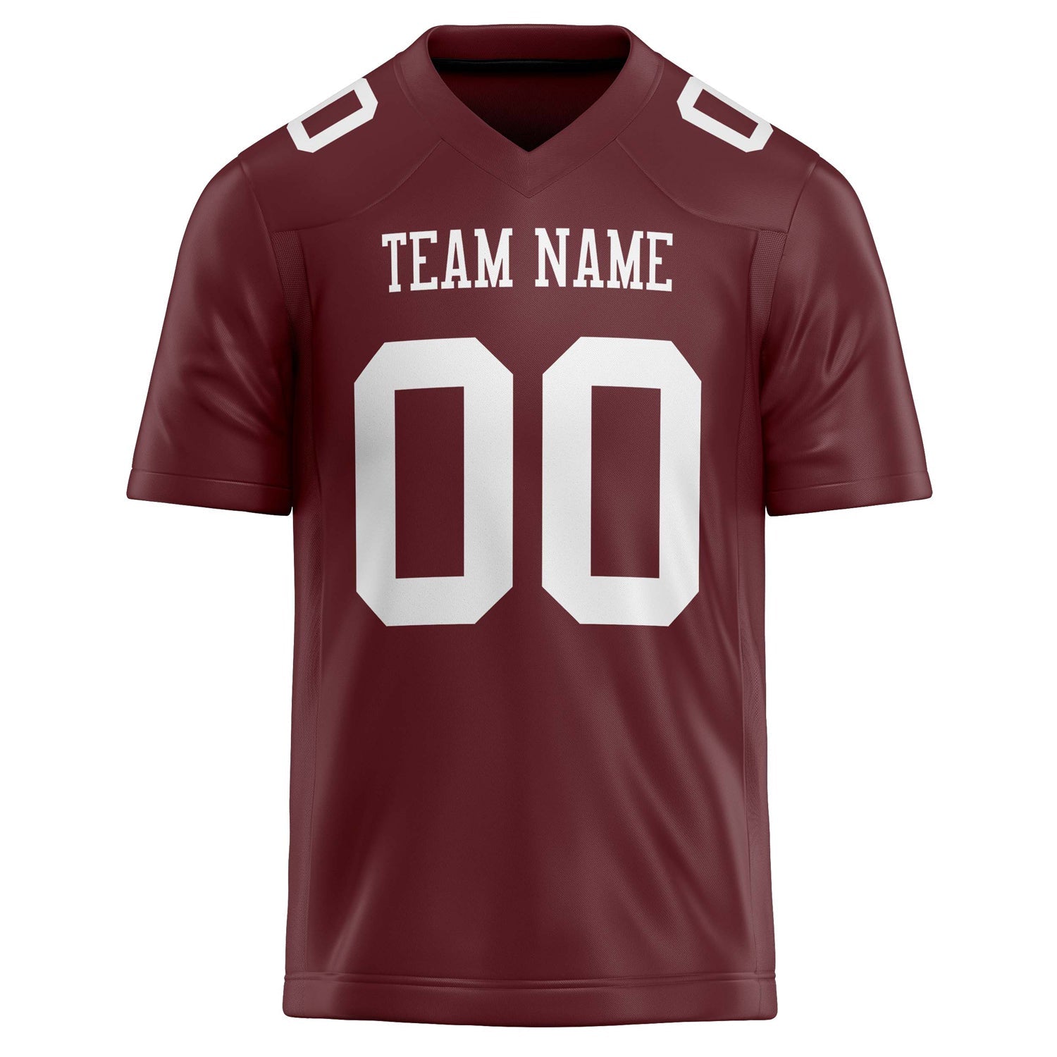 Custom Burgundy White Solid Colour Football Jersey