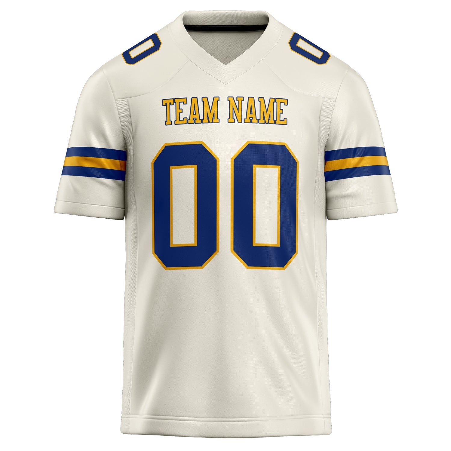 Custom Cream royal Solid Colour Football Jersey