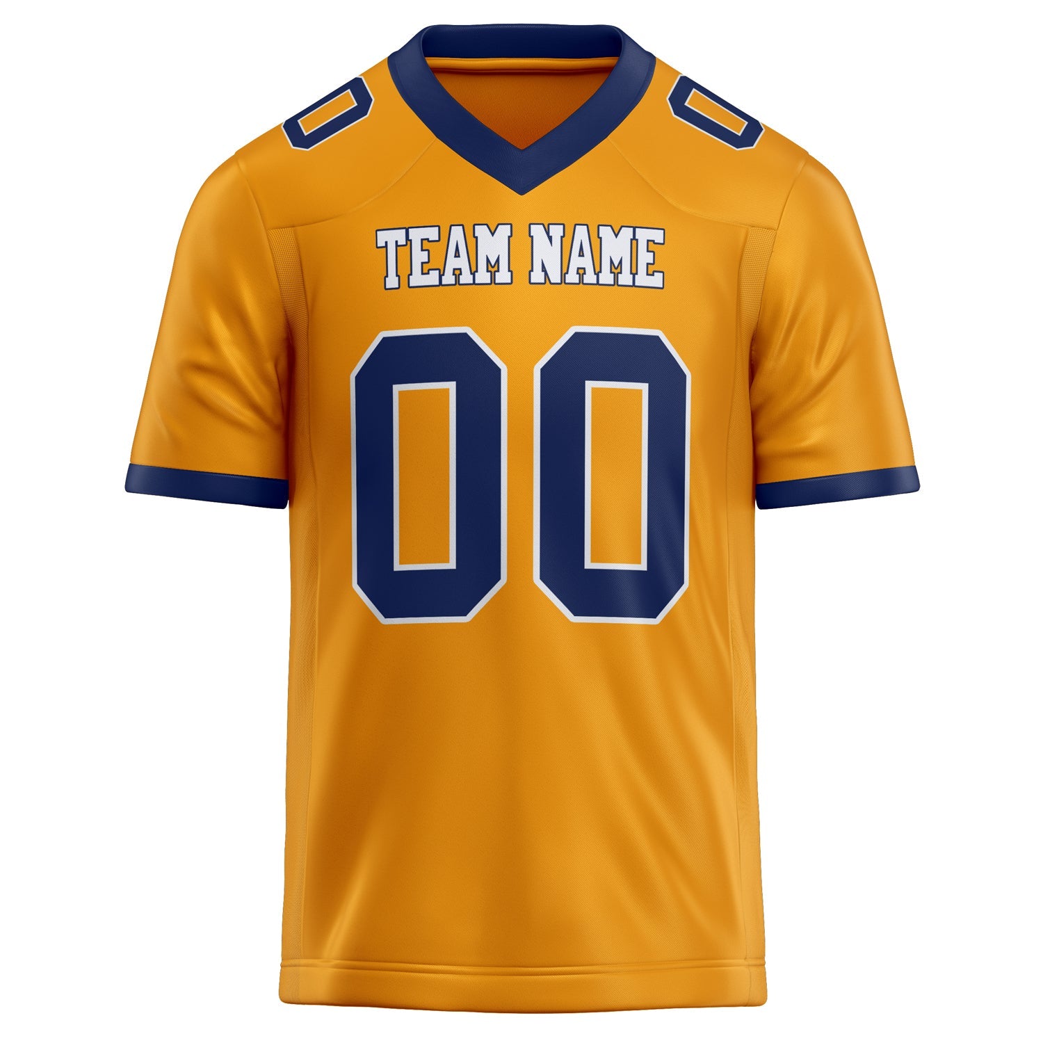 Custom Gold navy Solid Colour Football Jersey