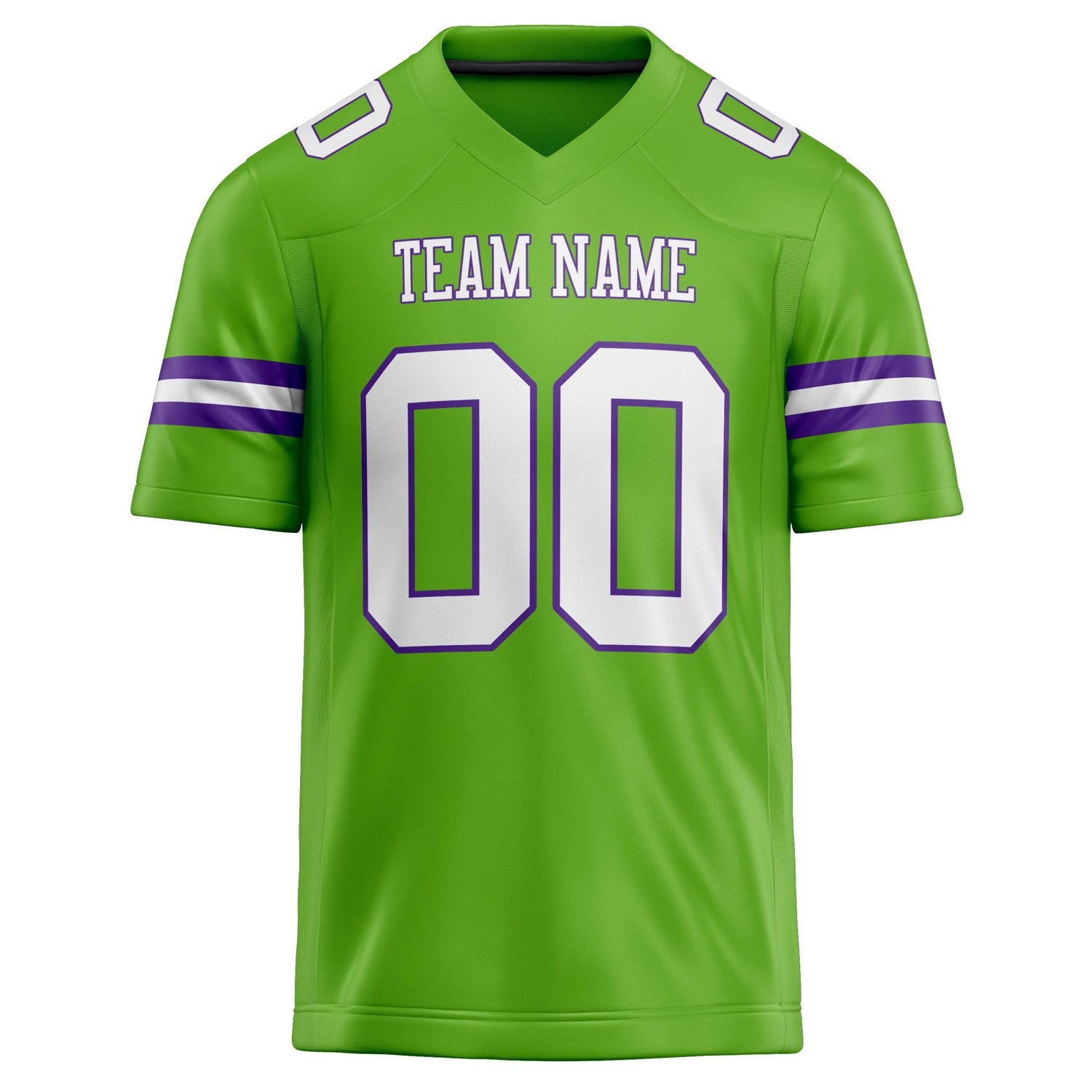 Custom Neon Green White Solid Colour Football Jersey