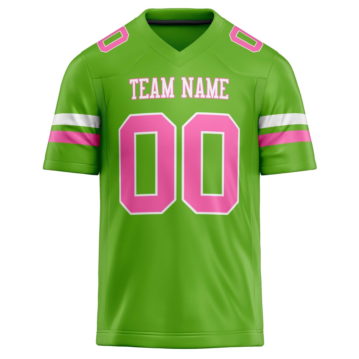 Custom Neon Green pink Solid Colour Football Jersey