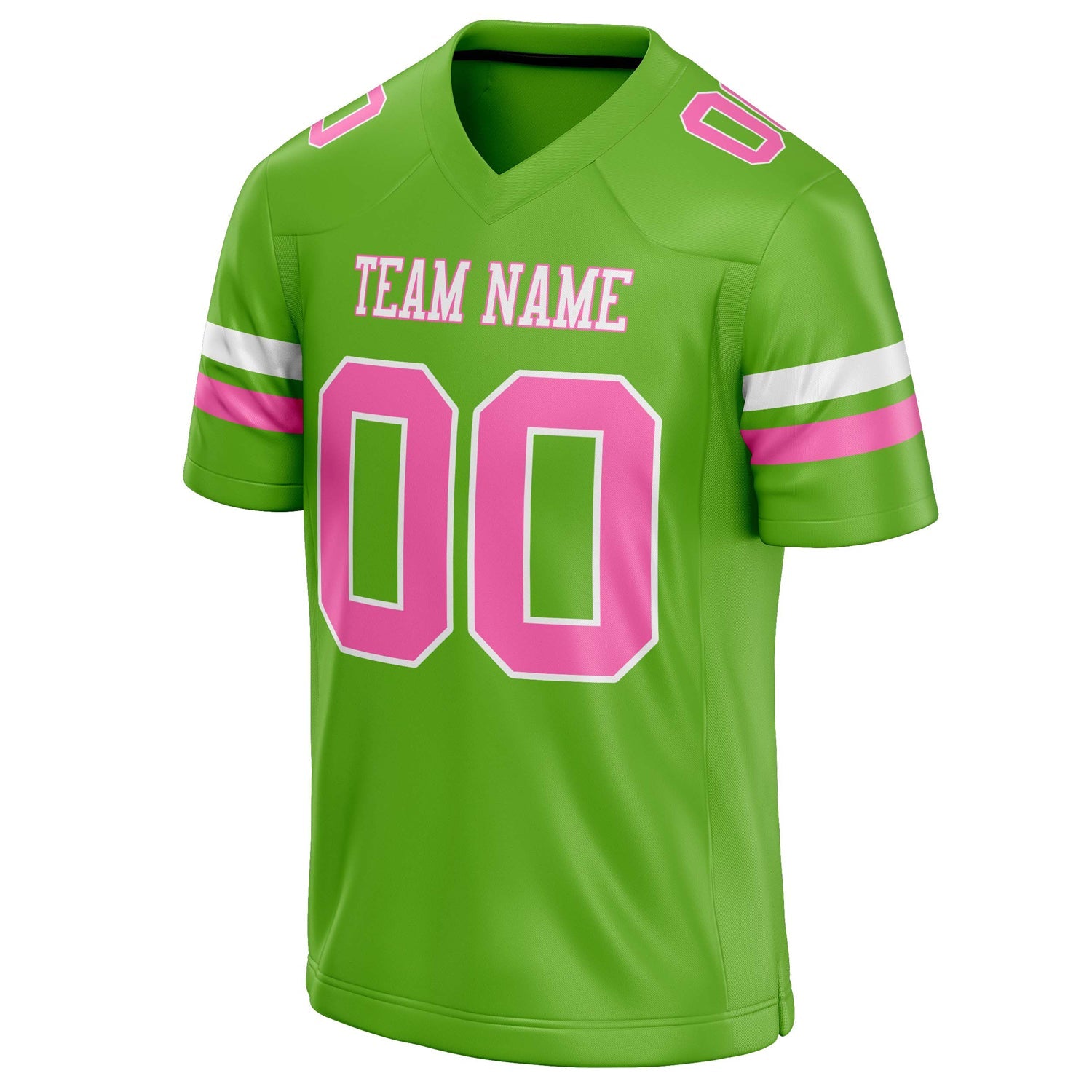 Custom Neon Green pink Solid Colour Football Jersey