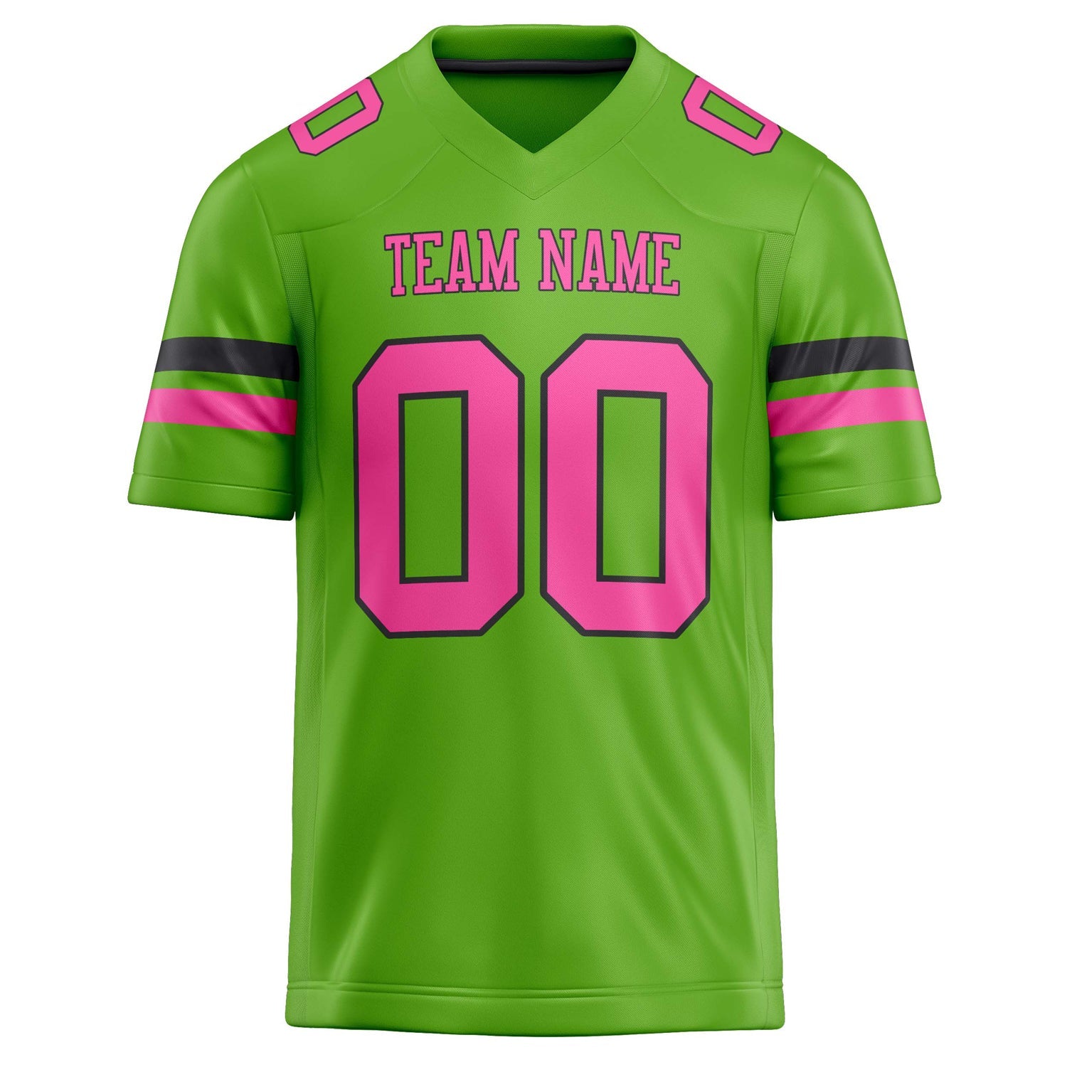 Custom Neon Green pink Solid Colour Football Jersey