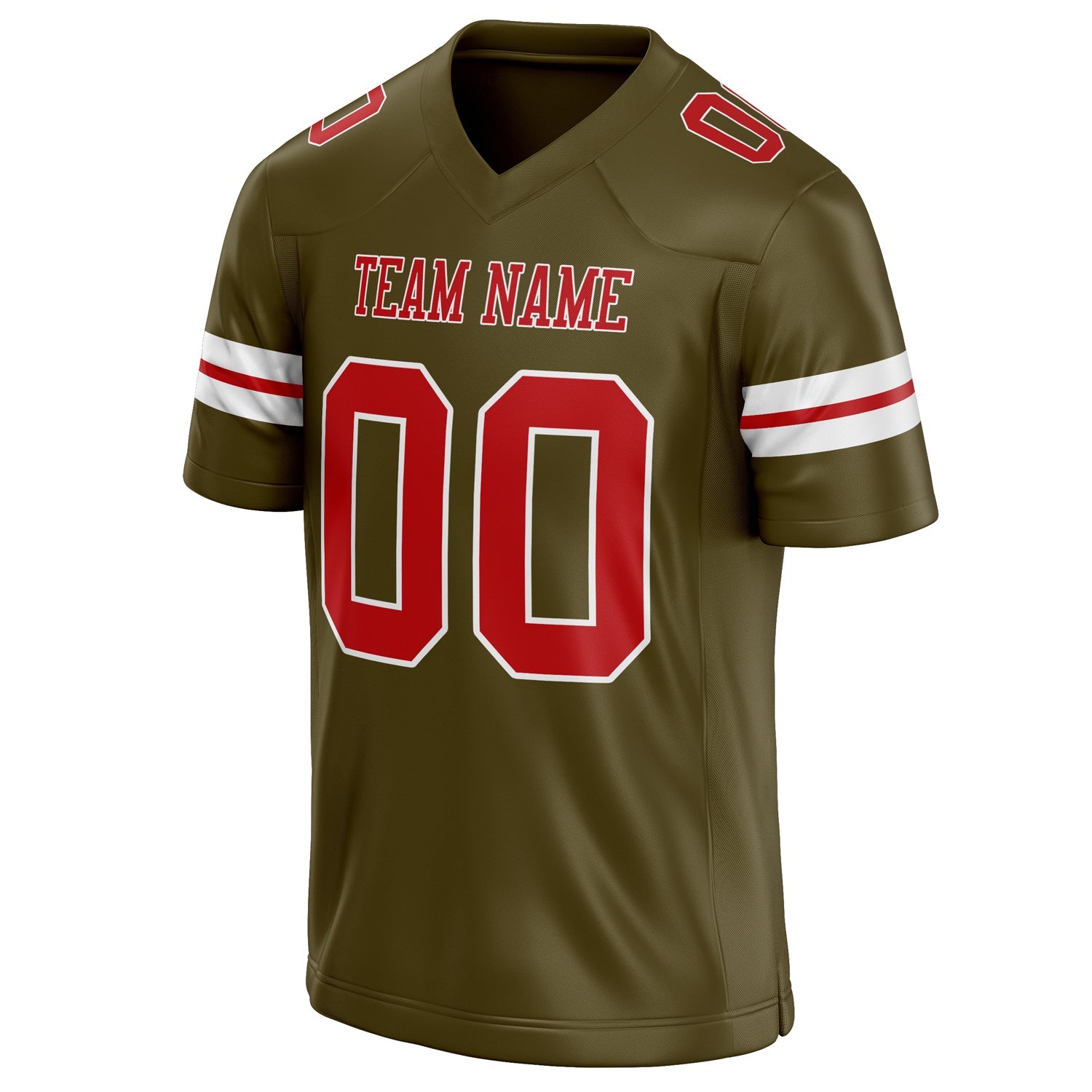Custom Olive red Solid Colour Football Jersey