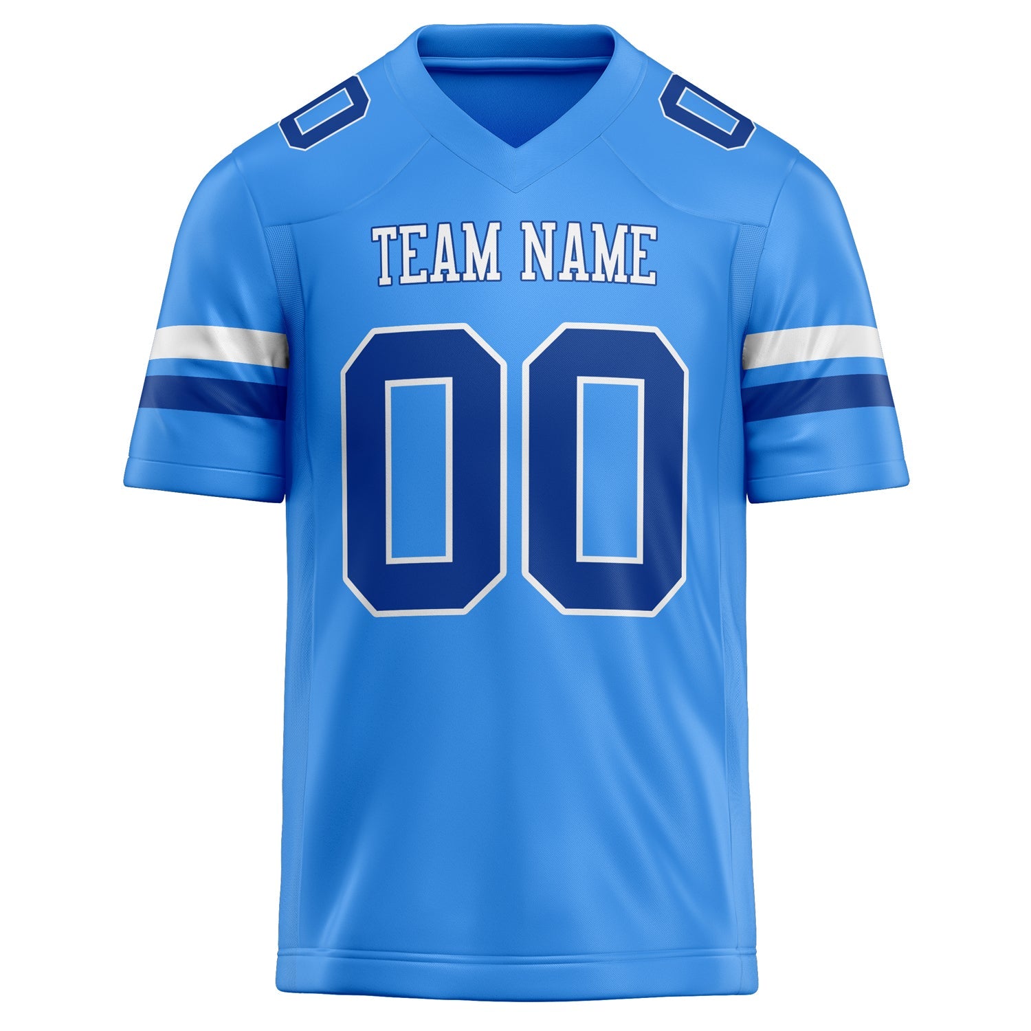 Custom Powder Blue royal Solid Colour Football Jersey