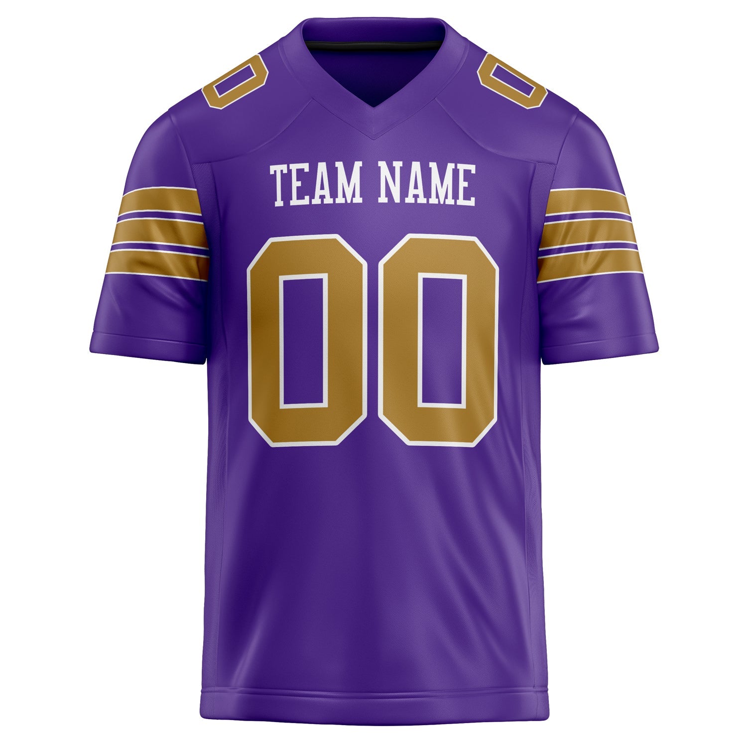 Custom Purple old gold Solid Colour Football Jersey