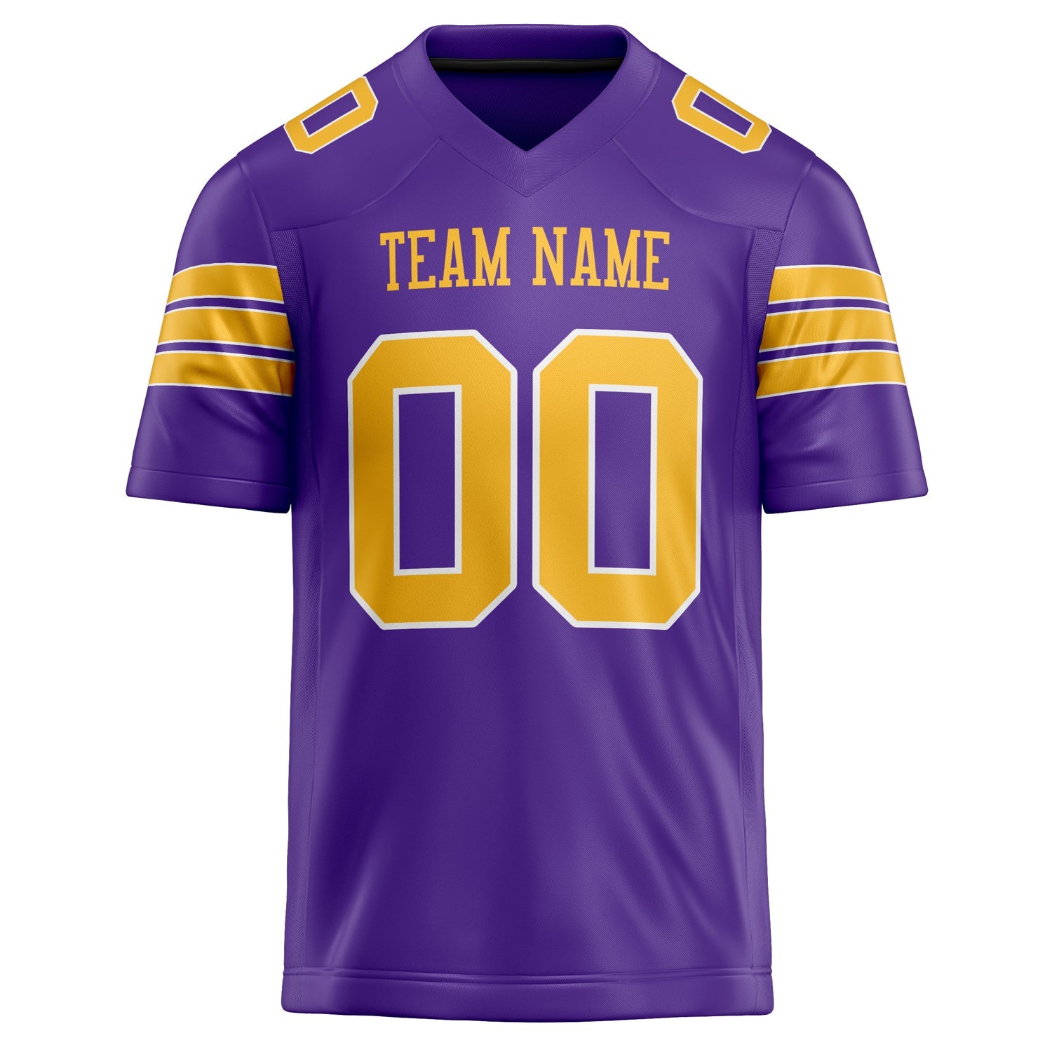 Custom Purple Gold Solid Colour Football Jersey