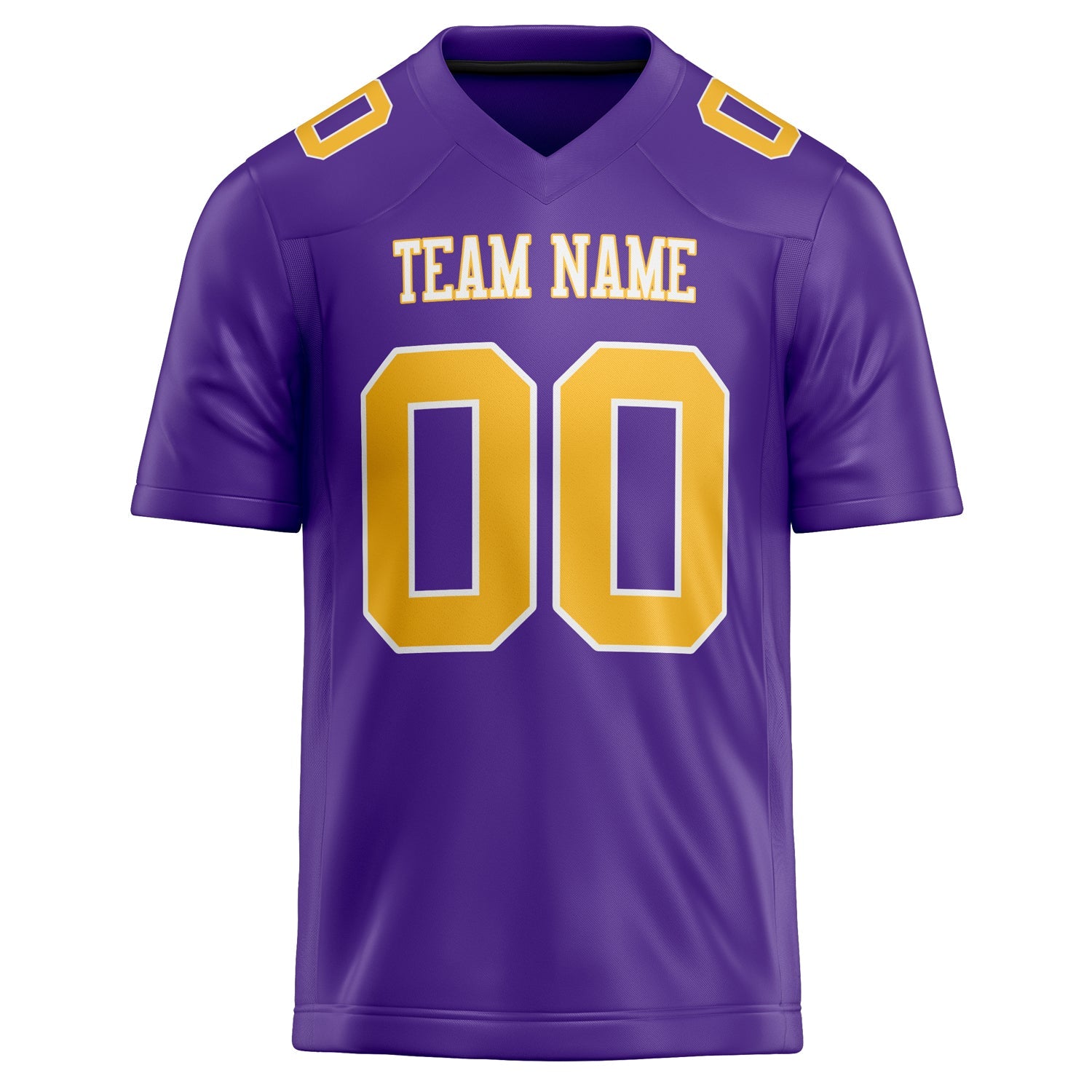 Custom Purple Gold Solid Colour Football Jersey