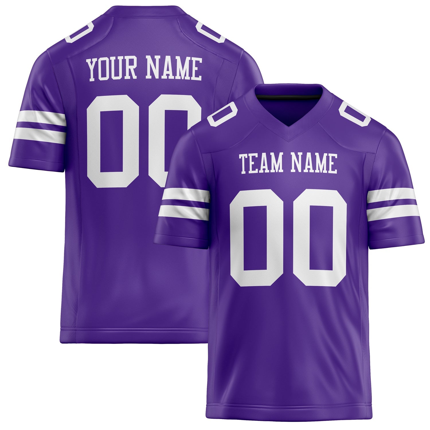 Custom Purple White Solid Colour Football Jersey FT02240730PU450