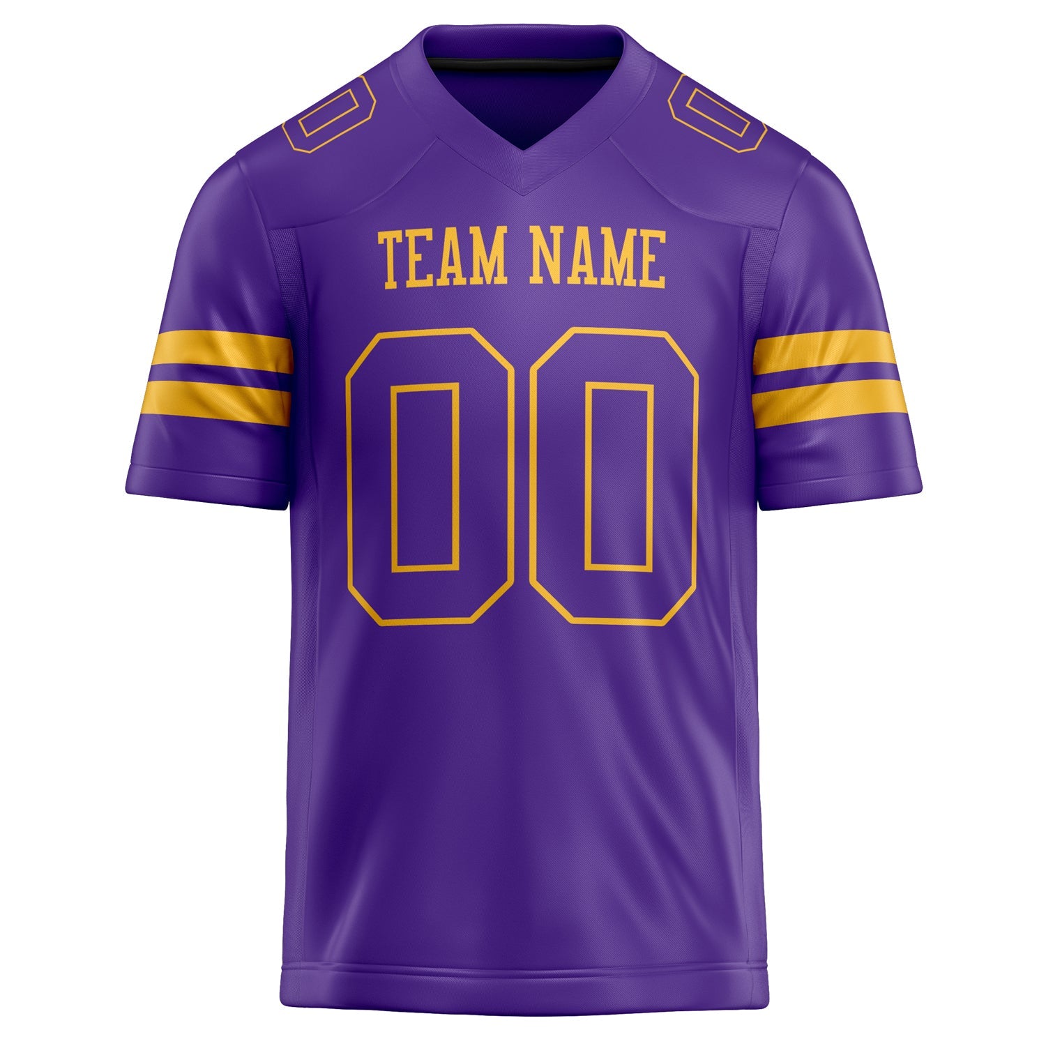 Custom Purple Gold Solid Colour Football Jersey