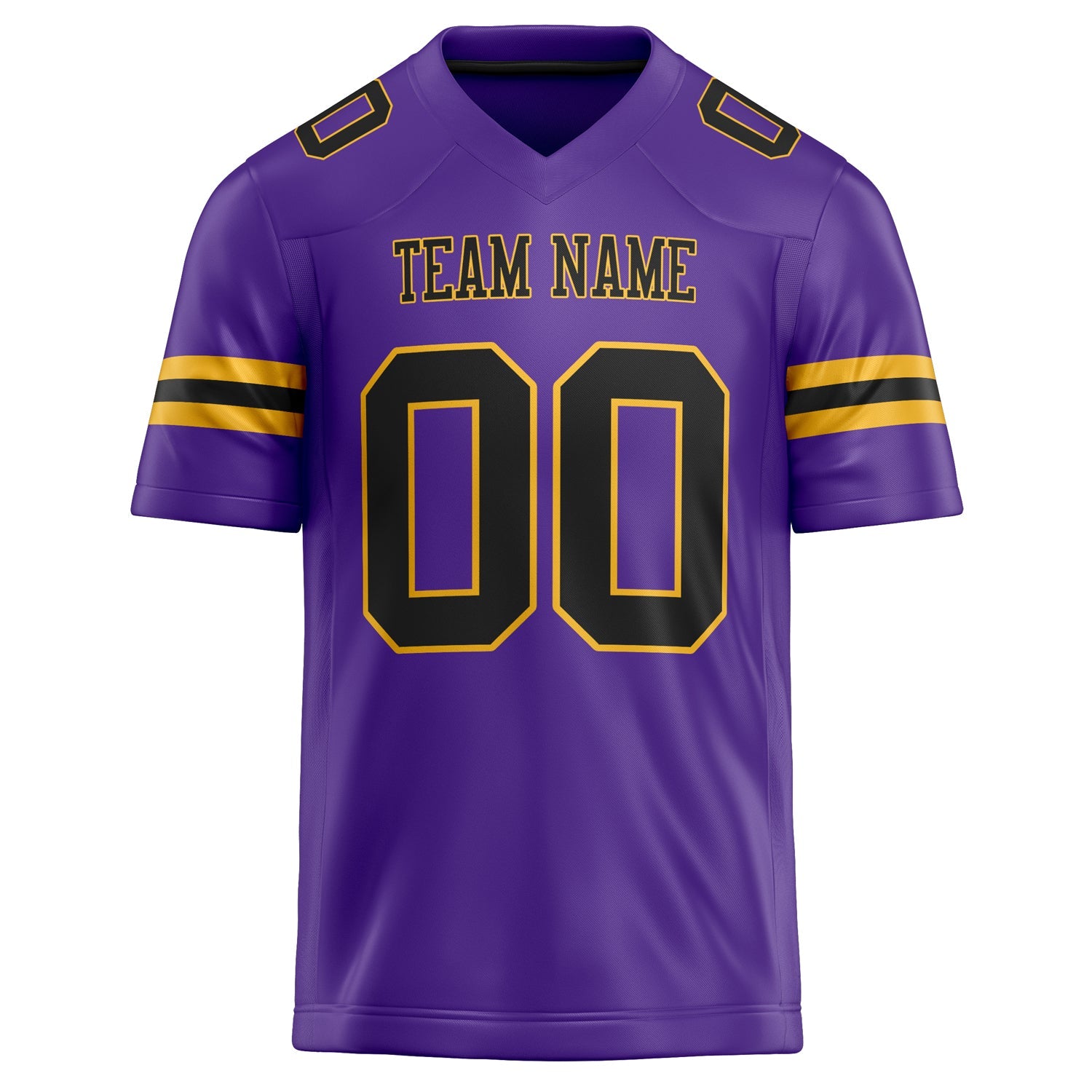 Custom Purple Black Solid Colour Football Jersey