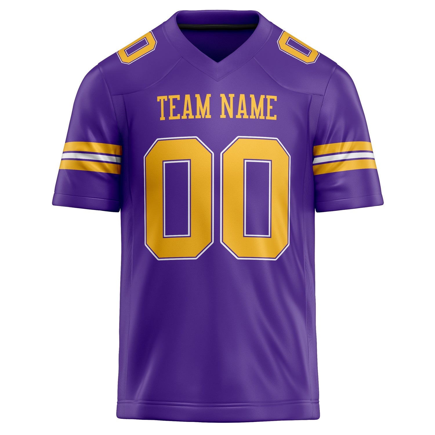 Custom Purple Gold Solid Colour Football Jersey