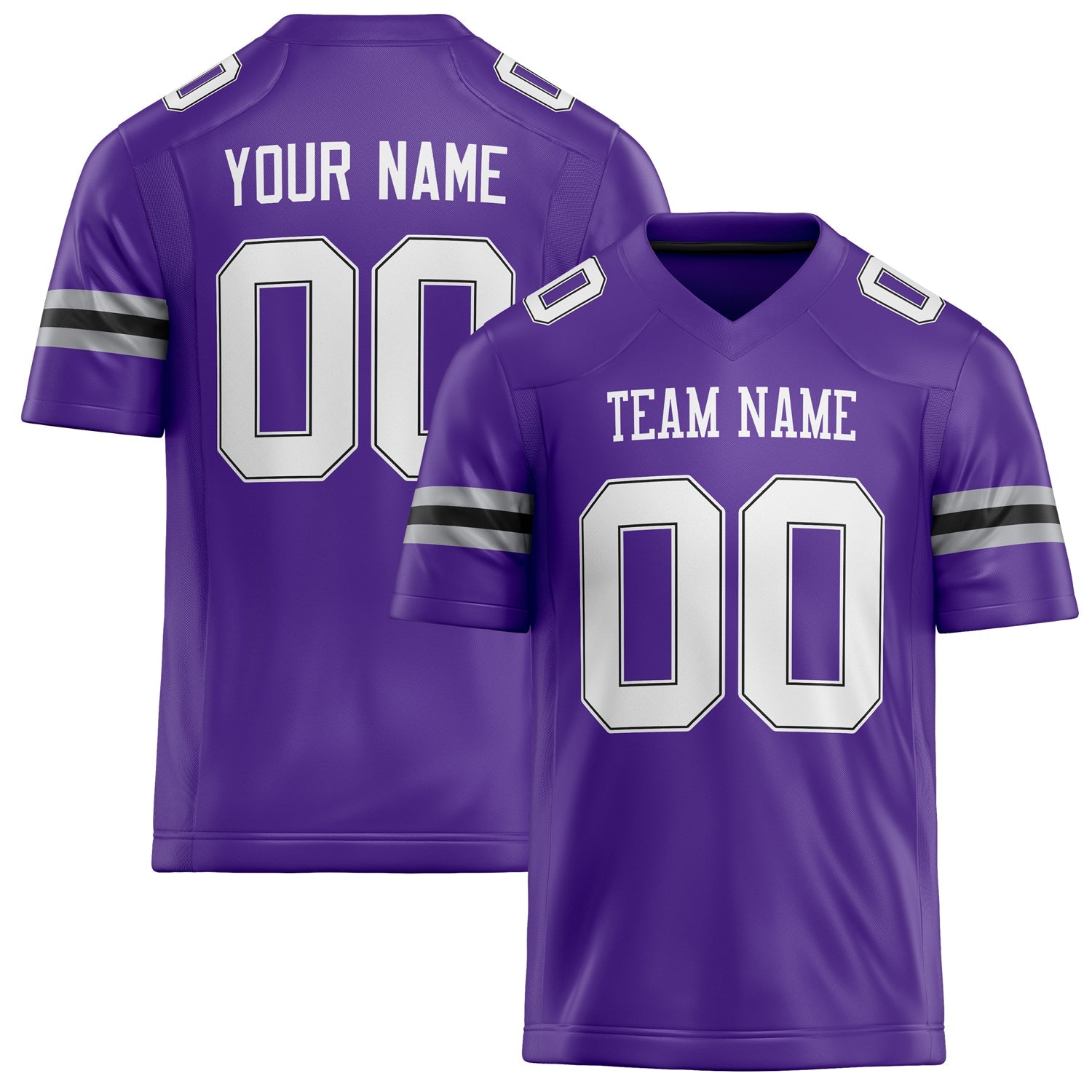 Custom Purple White Solid Colour Football Jersey FT02240730PU455