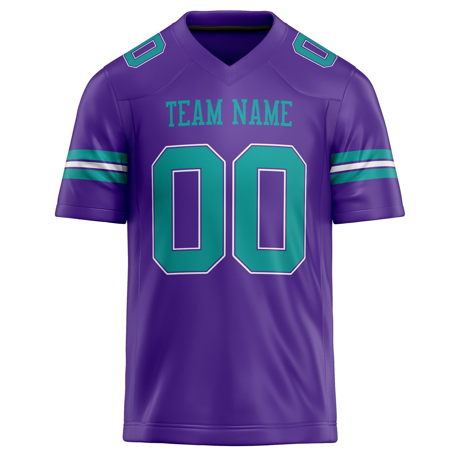Custom Purple teal Solid Colour Football Jersey