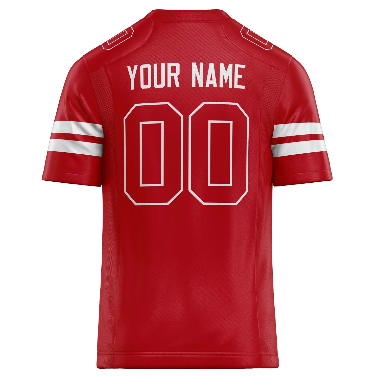 Custom Red White Solid Colour Football Jersey