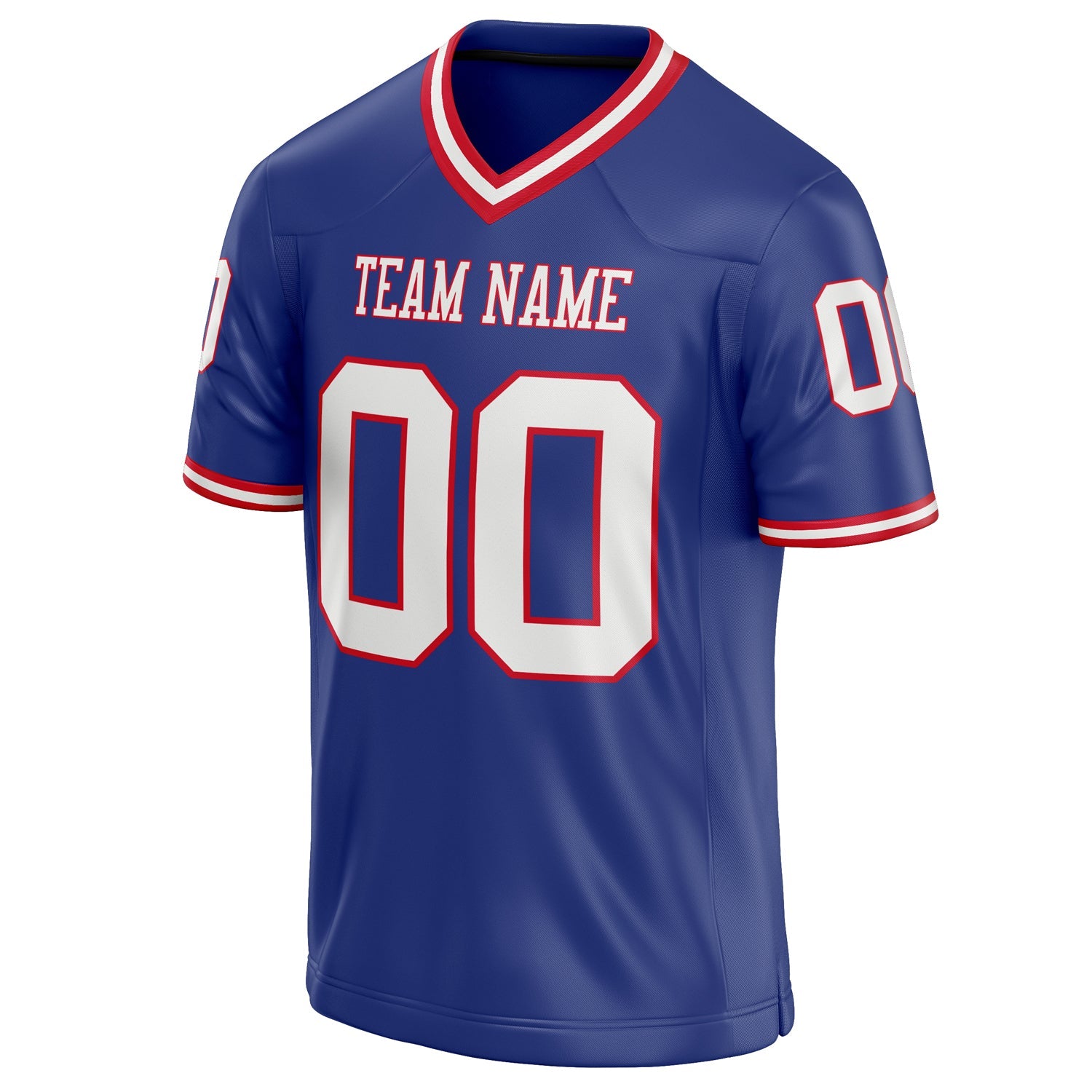 Custom Royal White Solid Colour Football Jersey