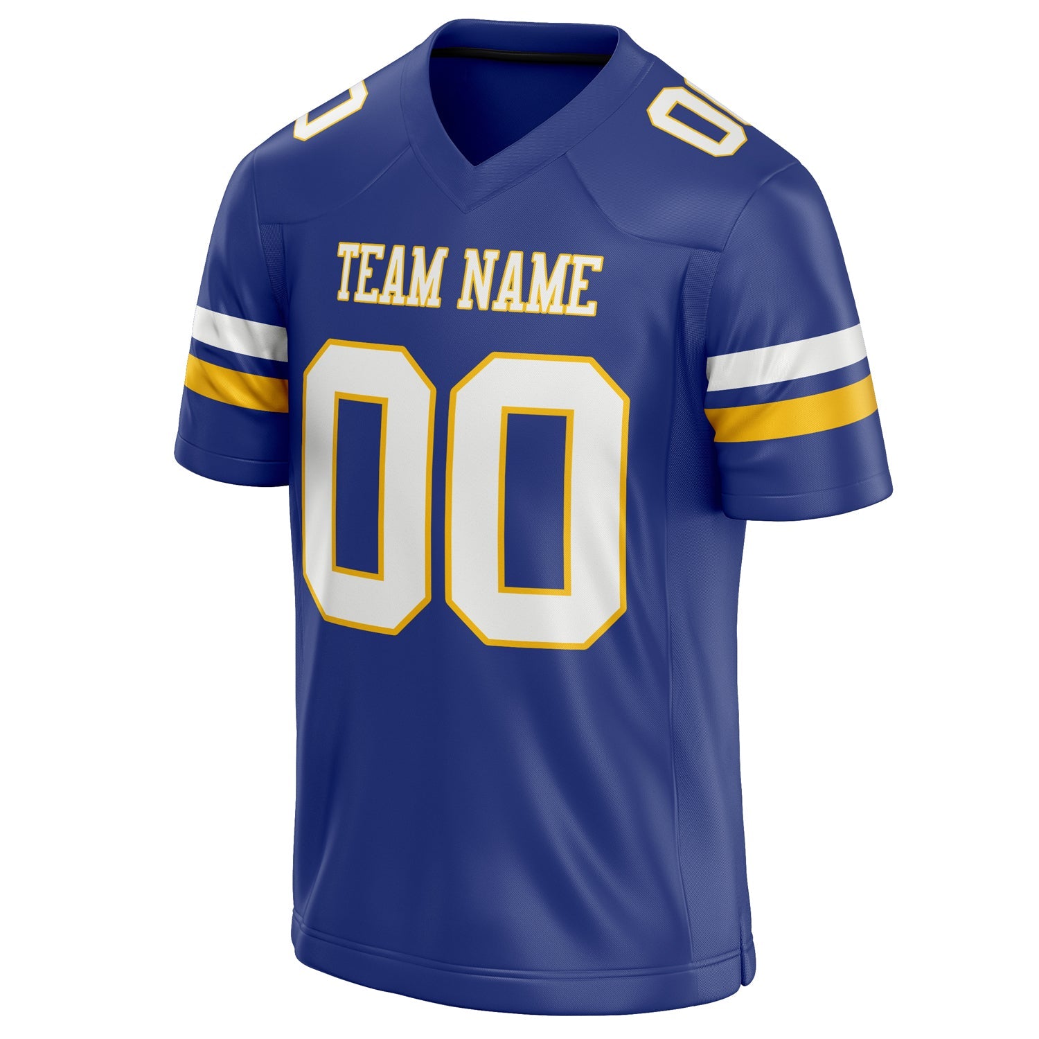 Custom Royal White Solid Colour Football Jersey