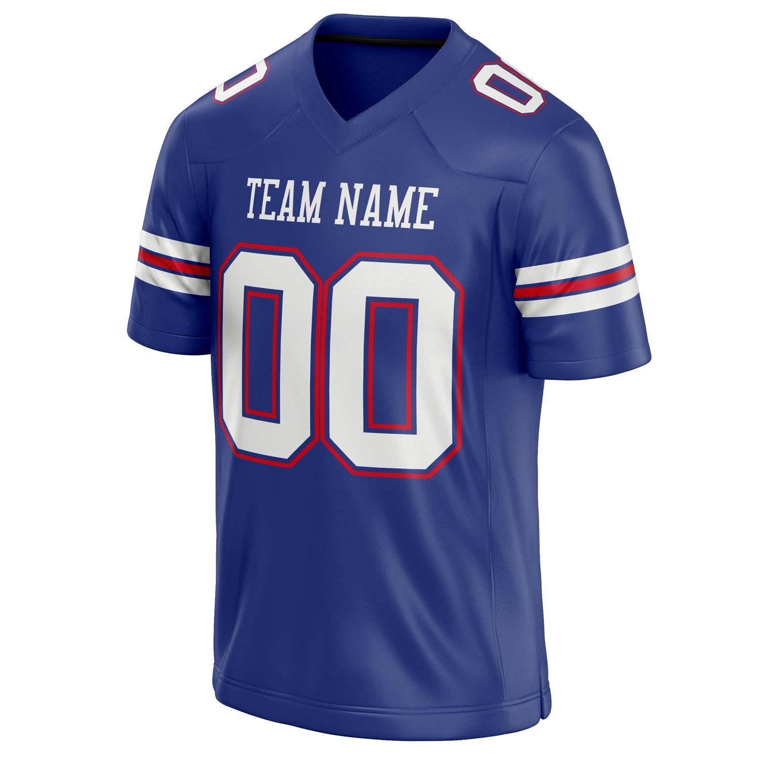 Custom Royal White Solid Colour Football Jersey