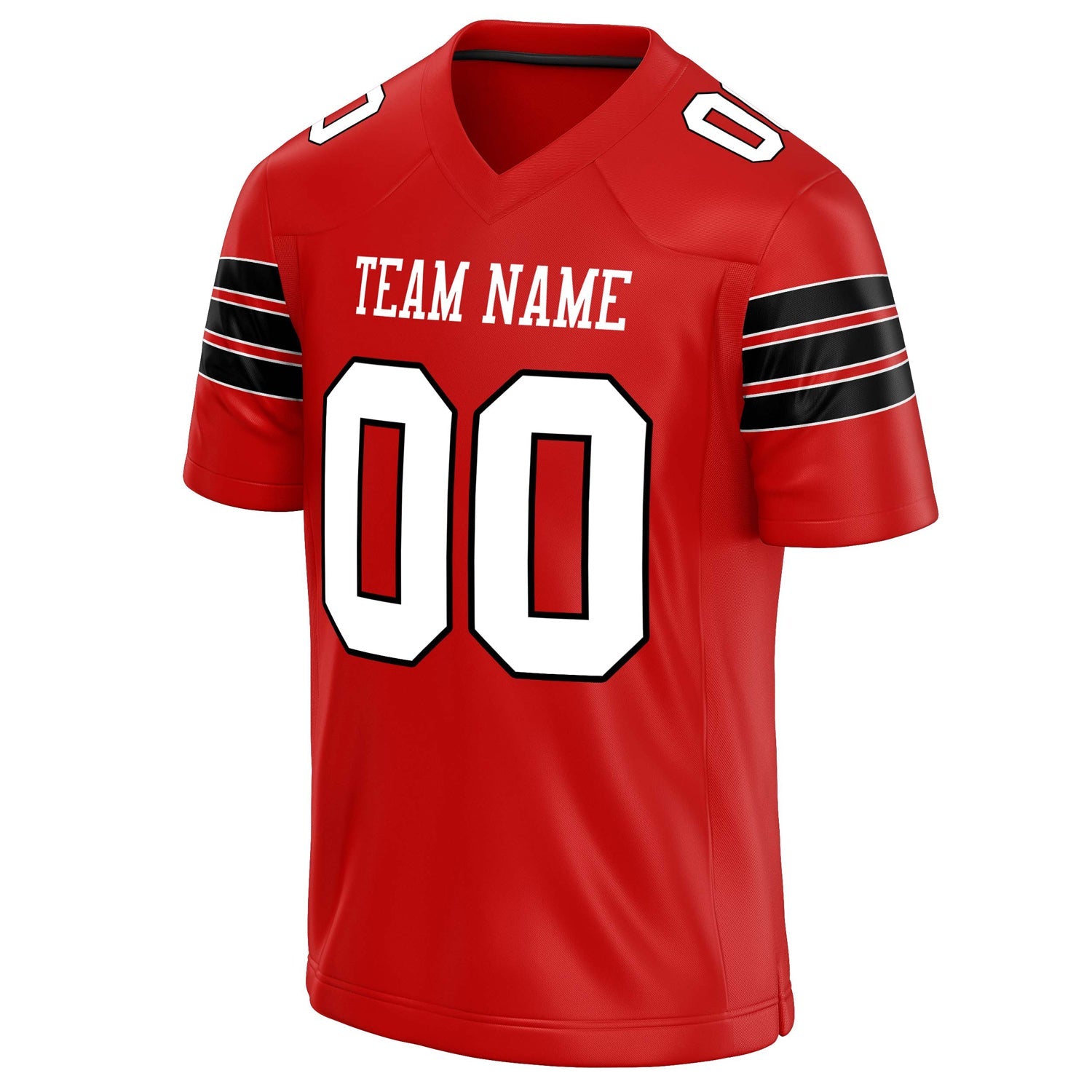Custom Scarlet White Solid Colour Football Jersey
