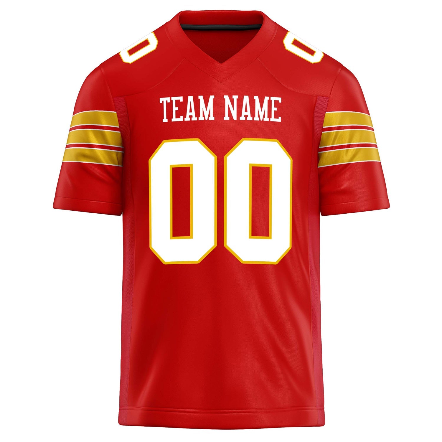 Custom Scarlet White Solid Colour Football Jersey