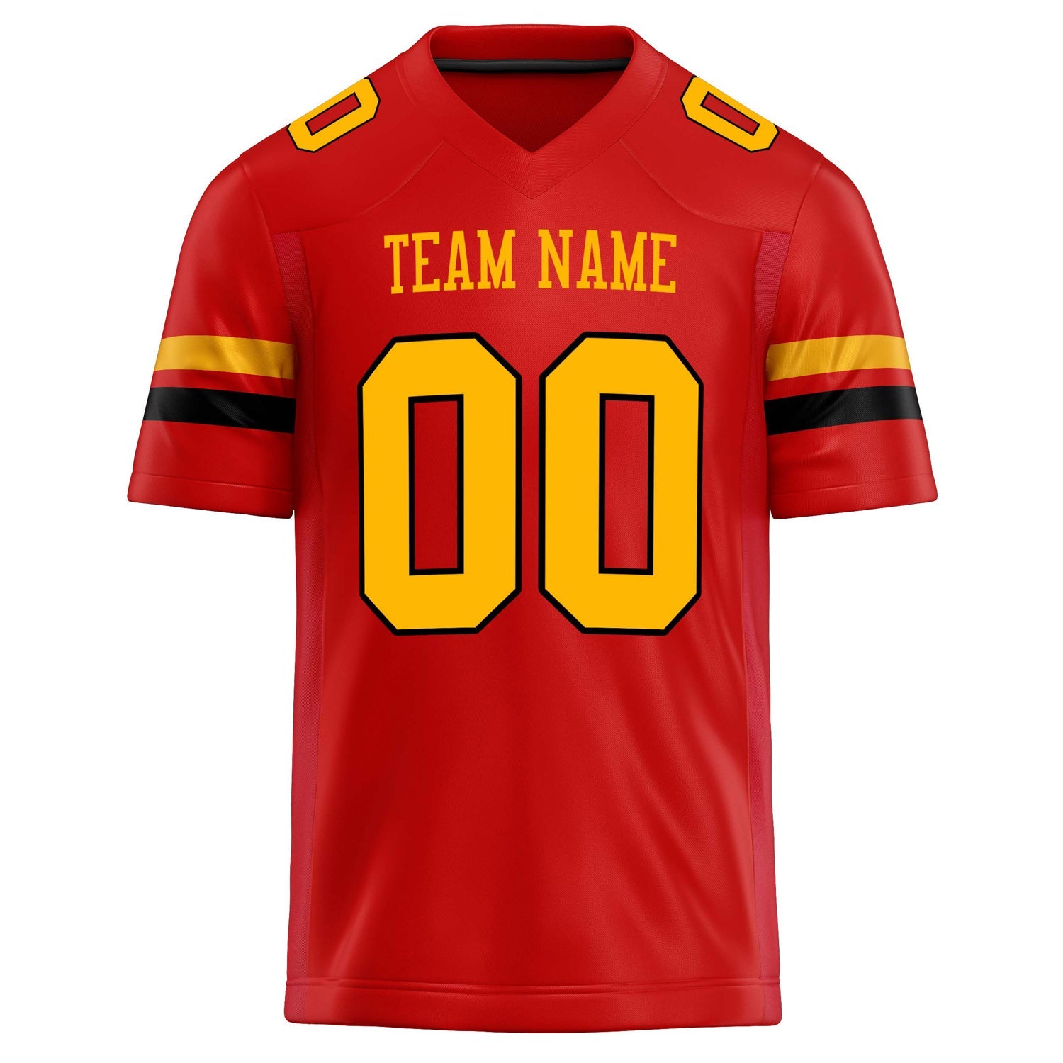 Custom Scarlet Gold Solid Colour Football Jersey