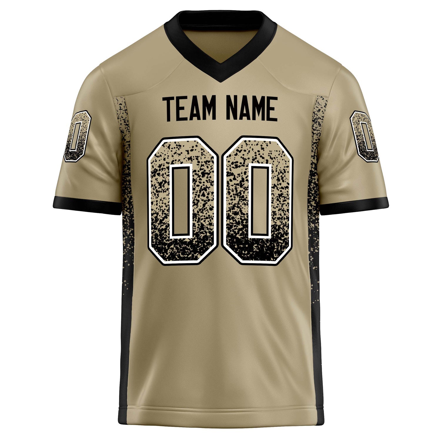 Custom Vegas Gold Black Solid Colour Football Jersey