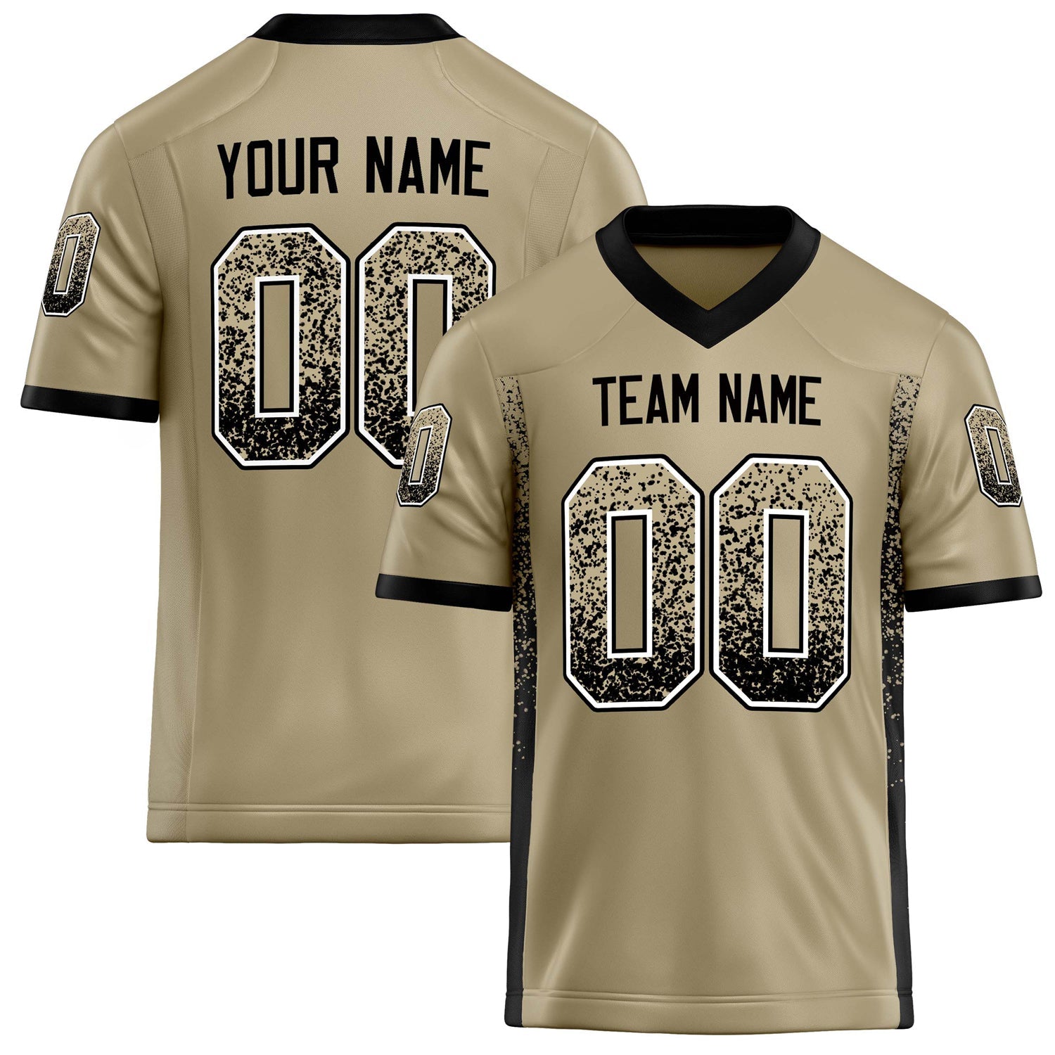 Custom Vegas Gold Black Solid Colour Football Jersey FT02240730VE533